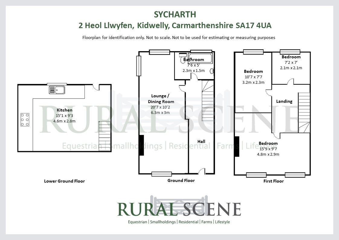 Floorplan, 3 bedroom semi detached house for sale, Sycharth, Kidwelly, SA17