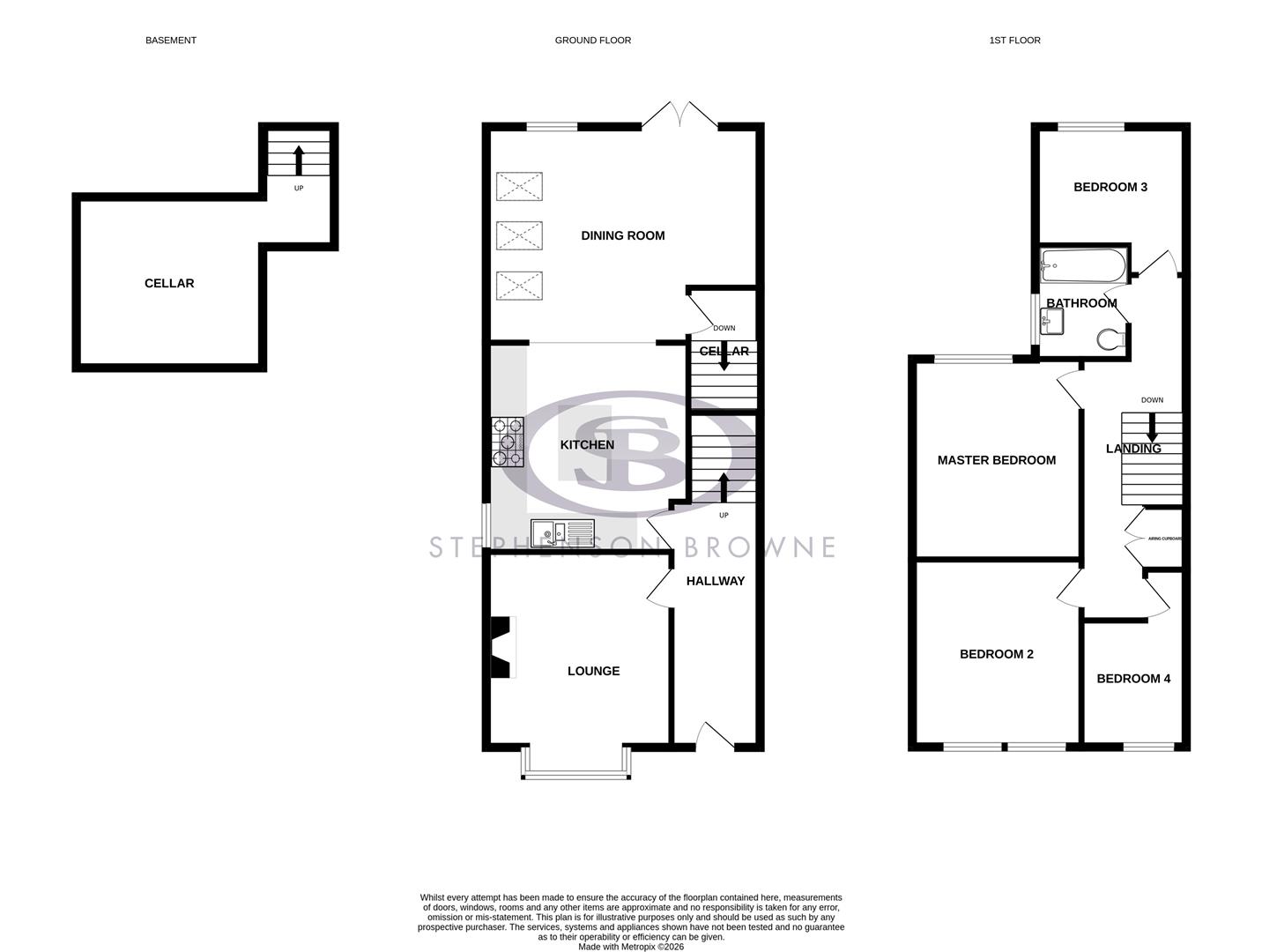 Floor plan, 4 bedroom house for sale, Sandbach Road North, Stoke-On-Trent, ST7