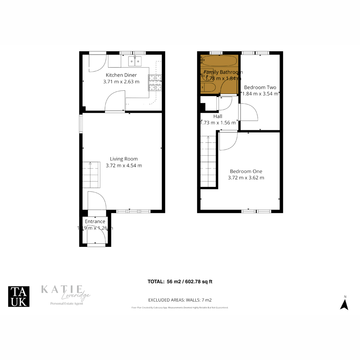 Floorplan, 2 bedroom for sale, Beck Way, Bourne, PE10