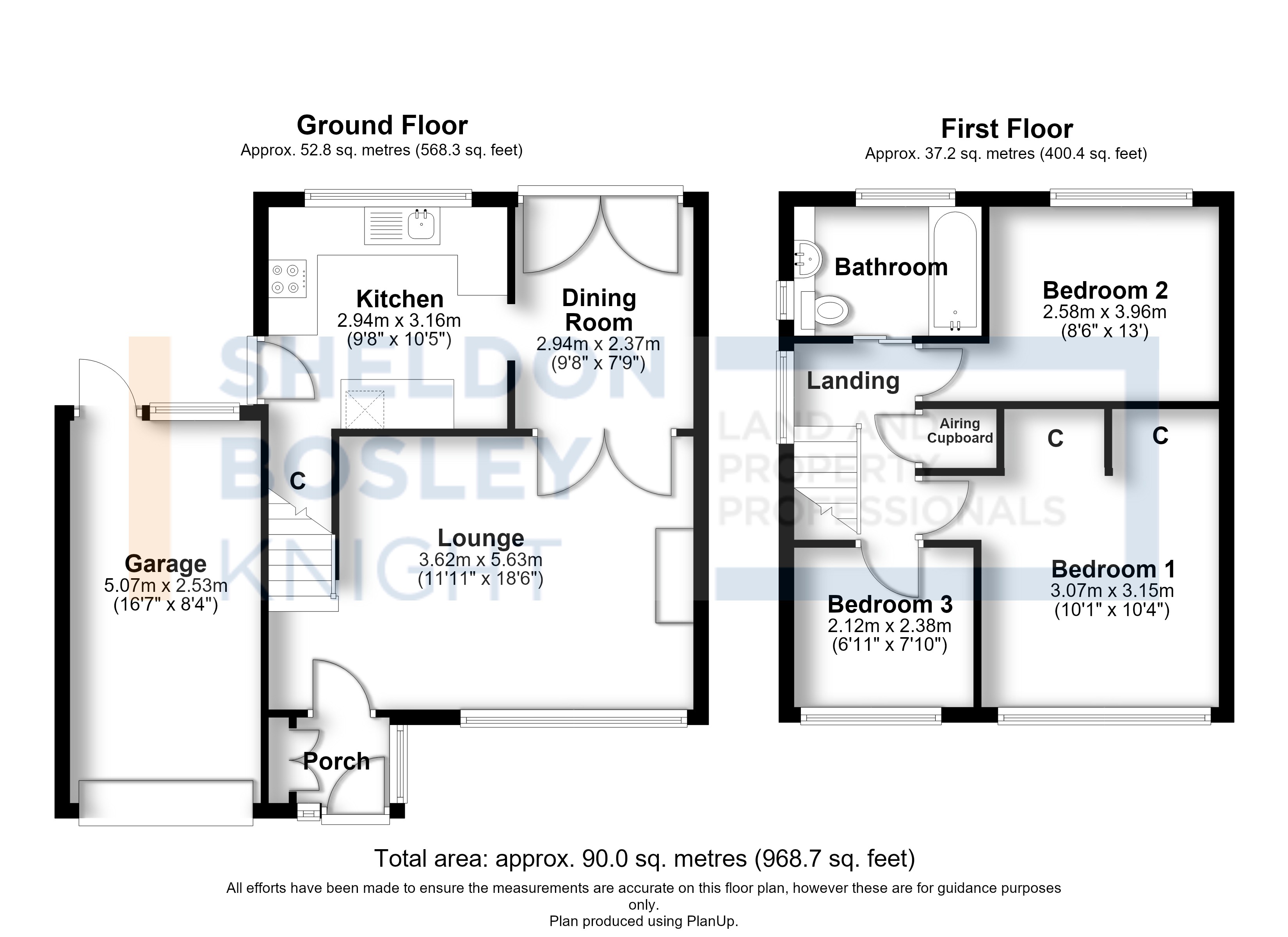 Floor plan, 3 bedroom detached house for sale, Holloway Drive, Pershore, WR10