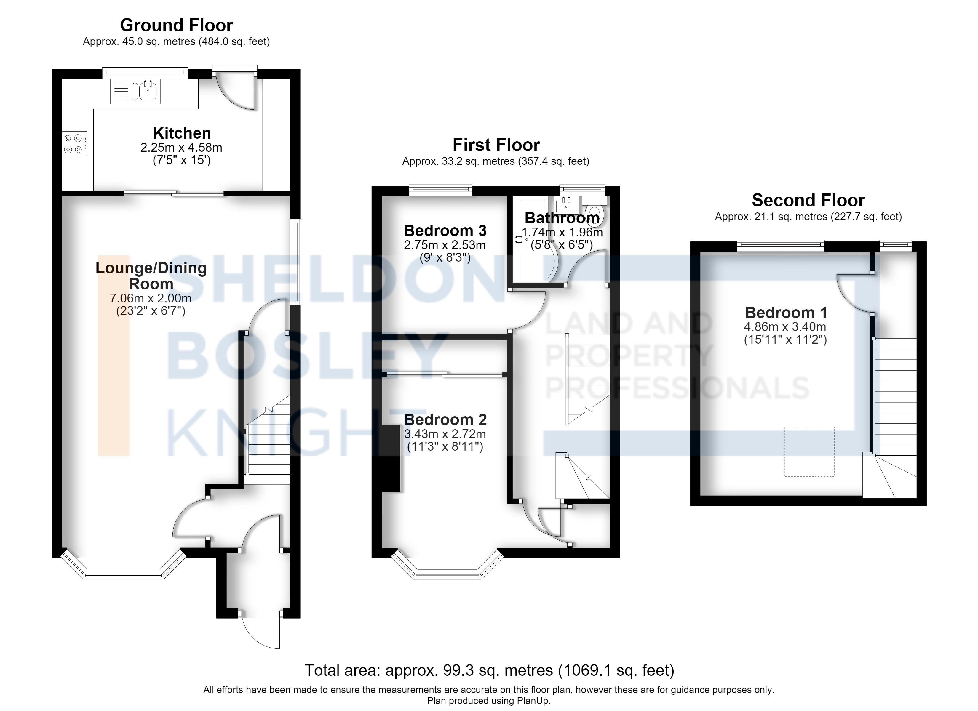 Floorplan, 3 bedroom semi detached house for sale, Oakfield Road, Coventry, CV6