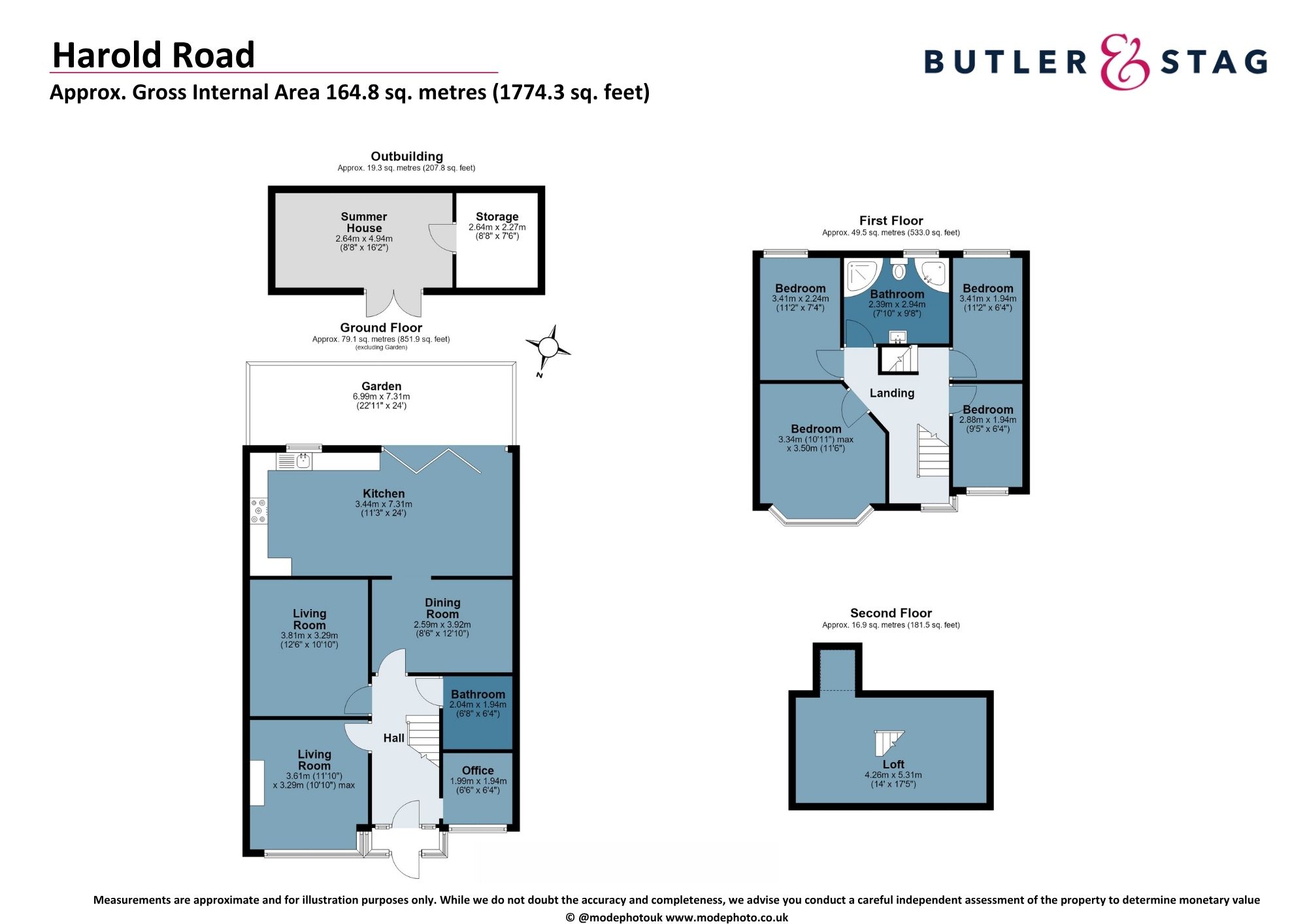 Floor plan, 4 bedroom semi detached house for sale, Harold Road, London, E4