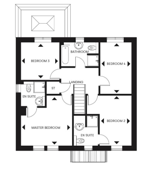 Floorplan, 4 bedroom detached house for sale, Beaumanor, Twycross, CV9