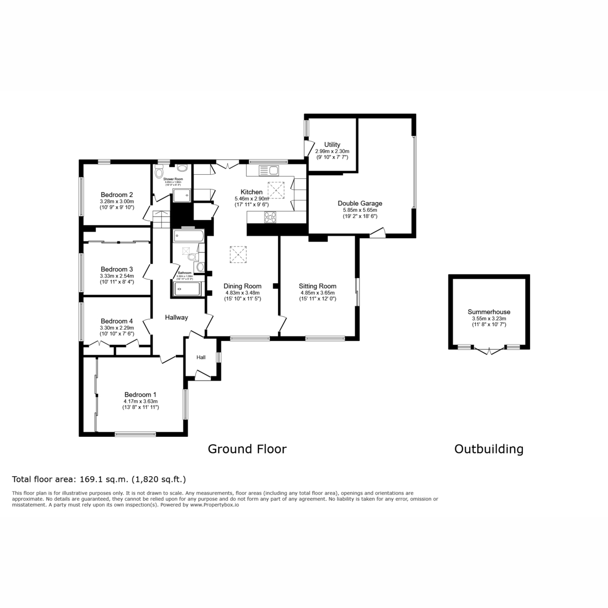 Floor plan, 4 bedroom for sale, Salisbury Road, Andover, SP10