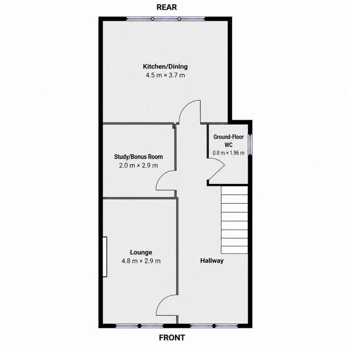 Floor plan, 3 bedroom for sale, Two Locks Road, Cwmbran, NP44