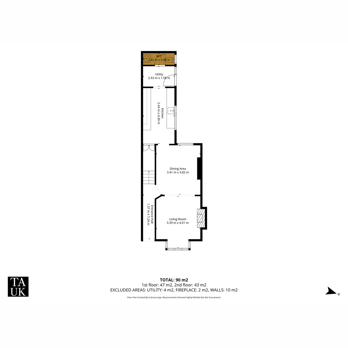 Floorplan, 3 bedroom for sale, West Parade, Spalding, PE11