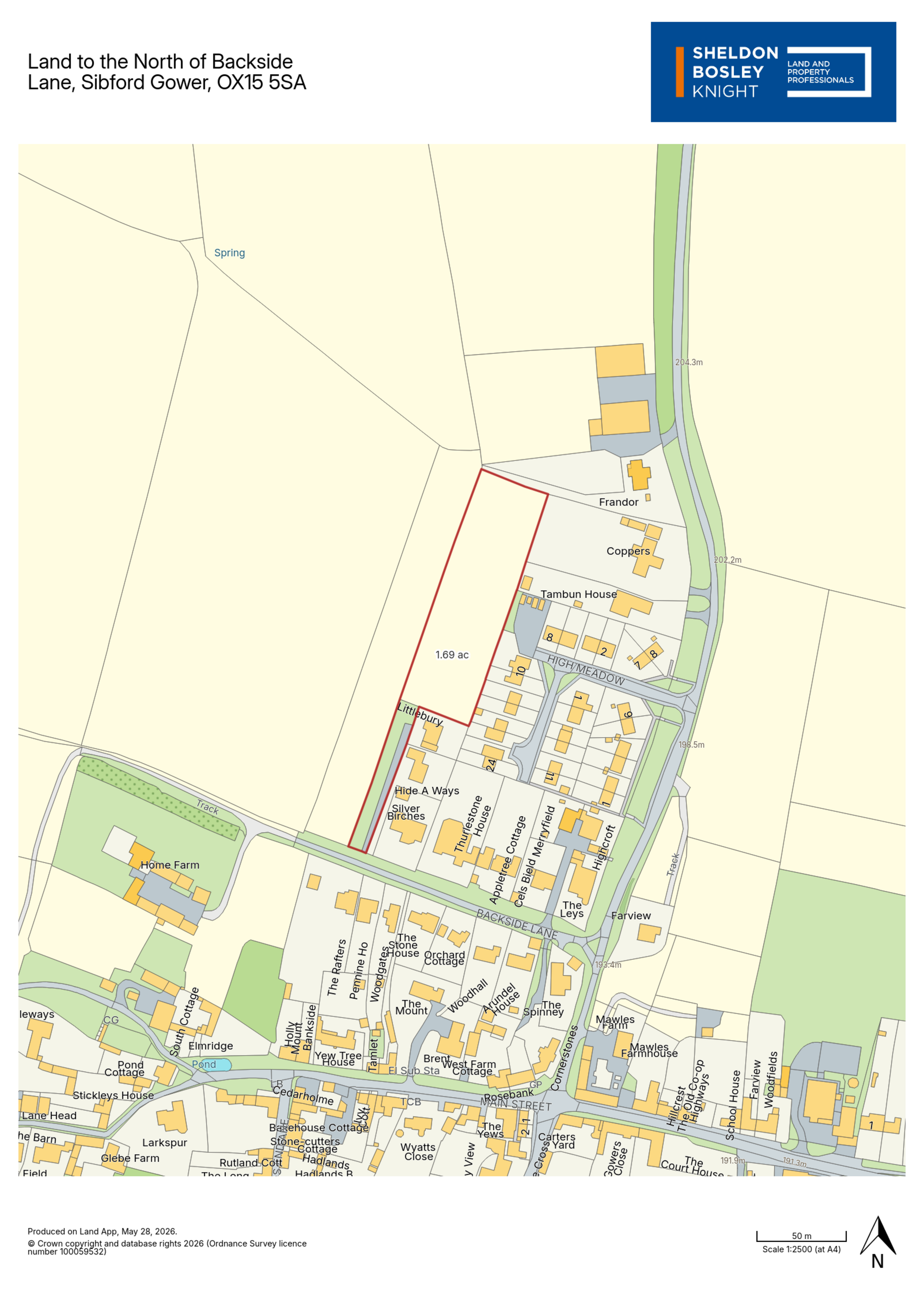 Land for sale, Land off Backside Lane, Sibford Gower, OX15