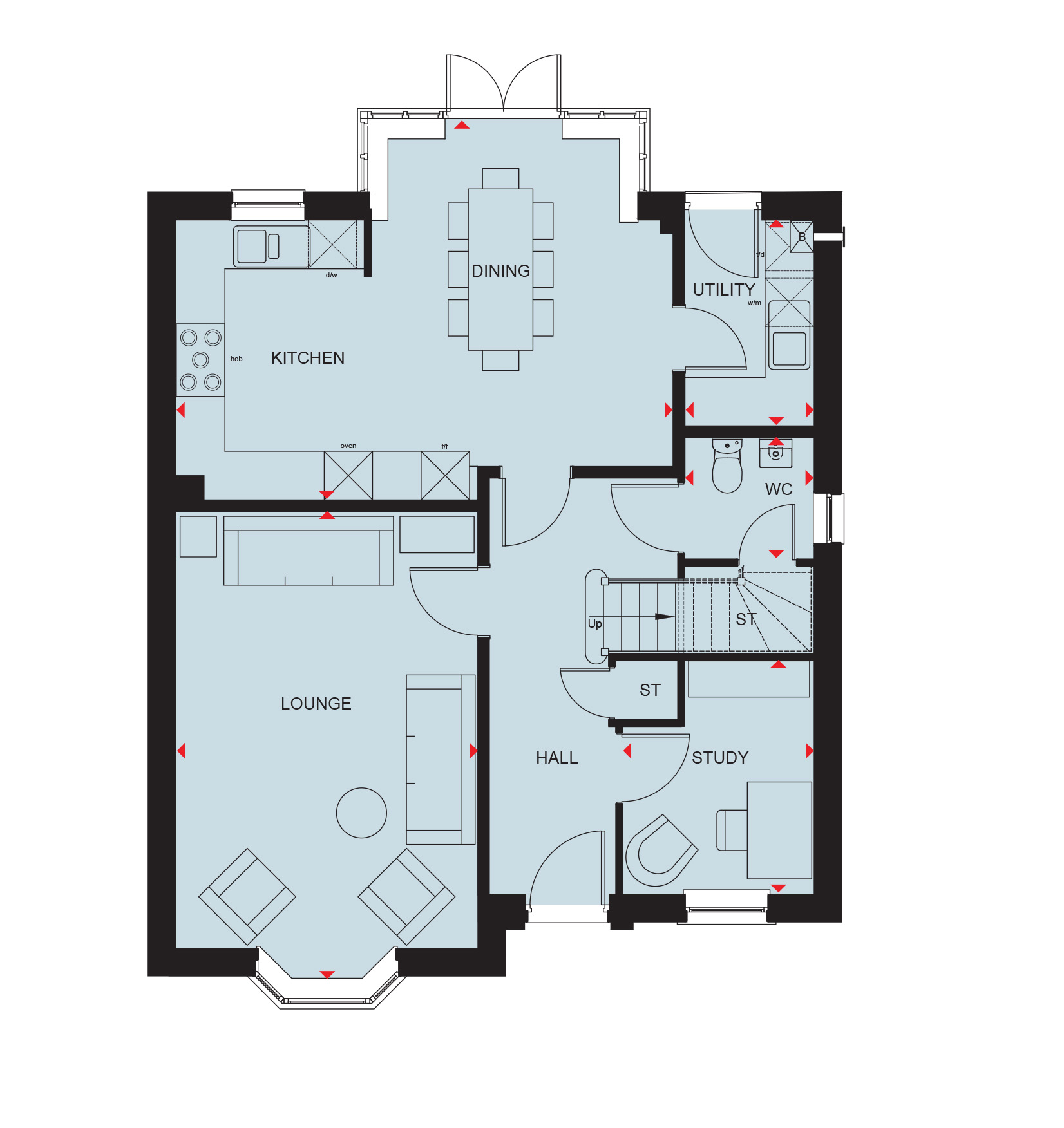 Floorplan, 4 bedroom detached house for sale, Plot 122, Upper Lighthorne, CV33