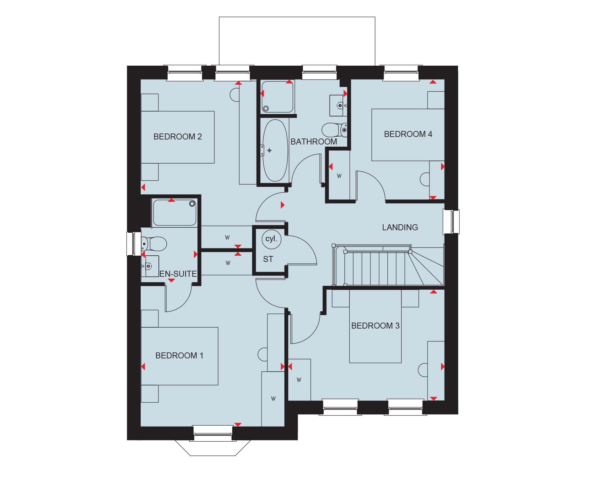 Floorplan, 4 bedroom detached house for sale, Plot 122, Upper Lighthorne, CV33