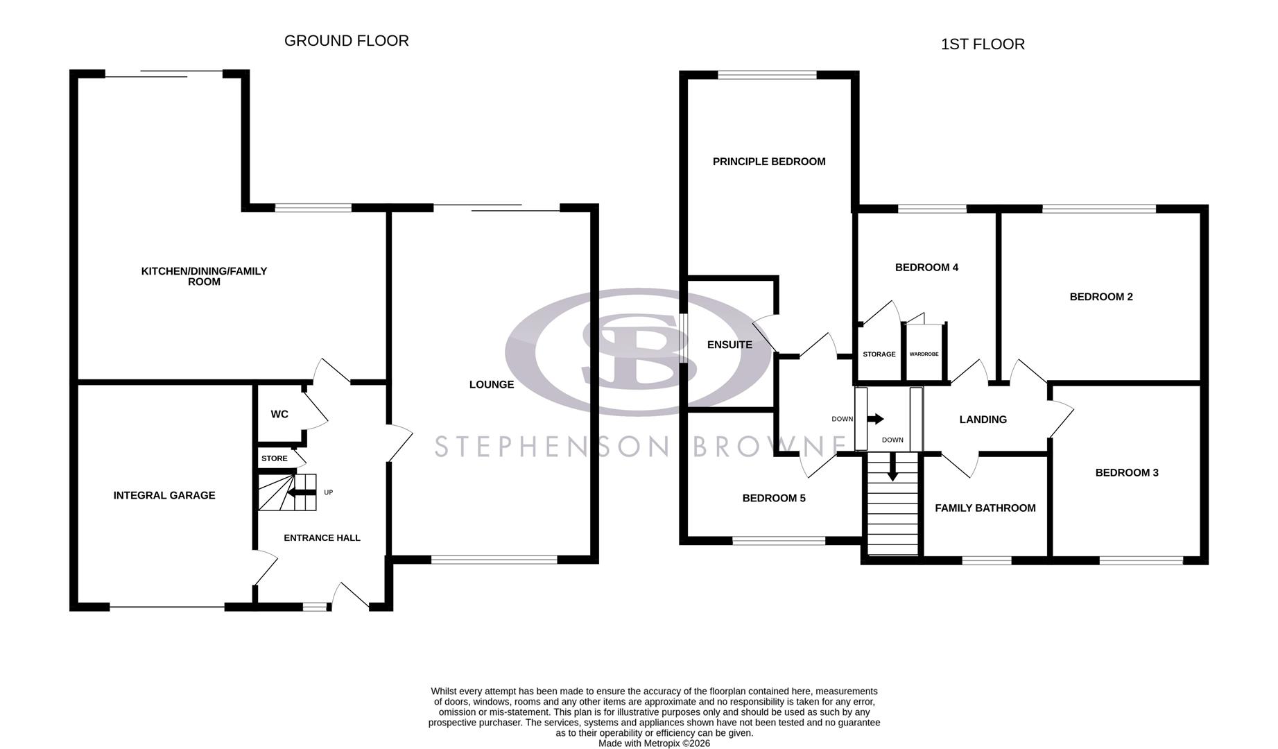 Floor plan, 5 bedroom house for sale, Kendal Court, Congleton, CW12