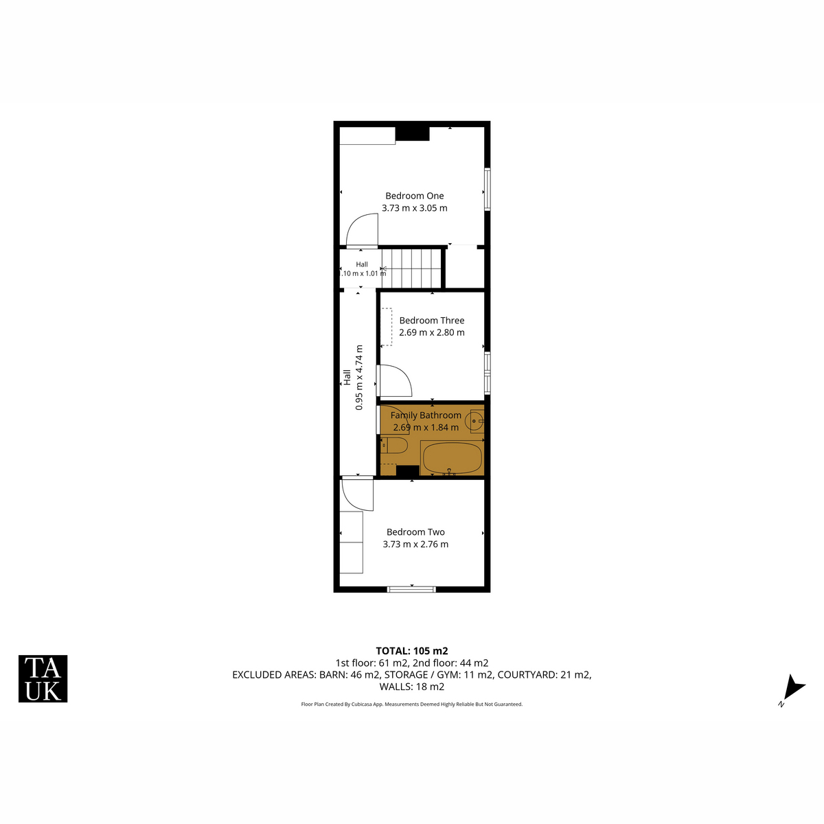 Floorplan, 3 bedroom for sale, Riverdene Risegate Road, Spalding, PE11