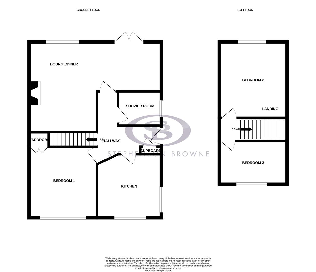 Floor plan, 3 bedroom other for sale, Ivy Lane, Stoke-On-Trent, ST7
