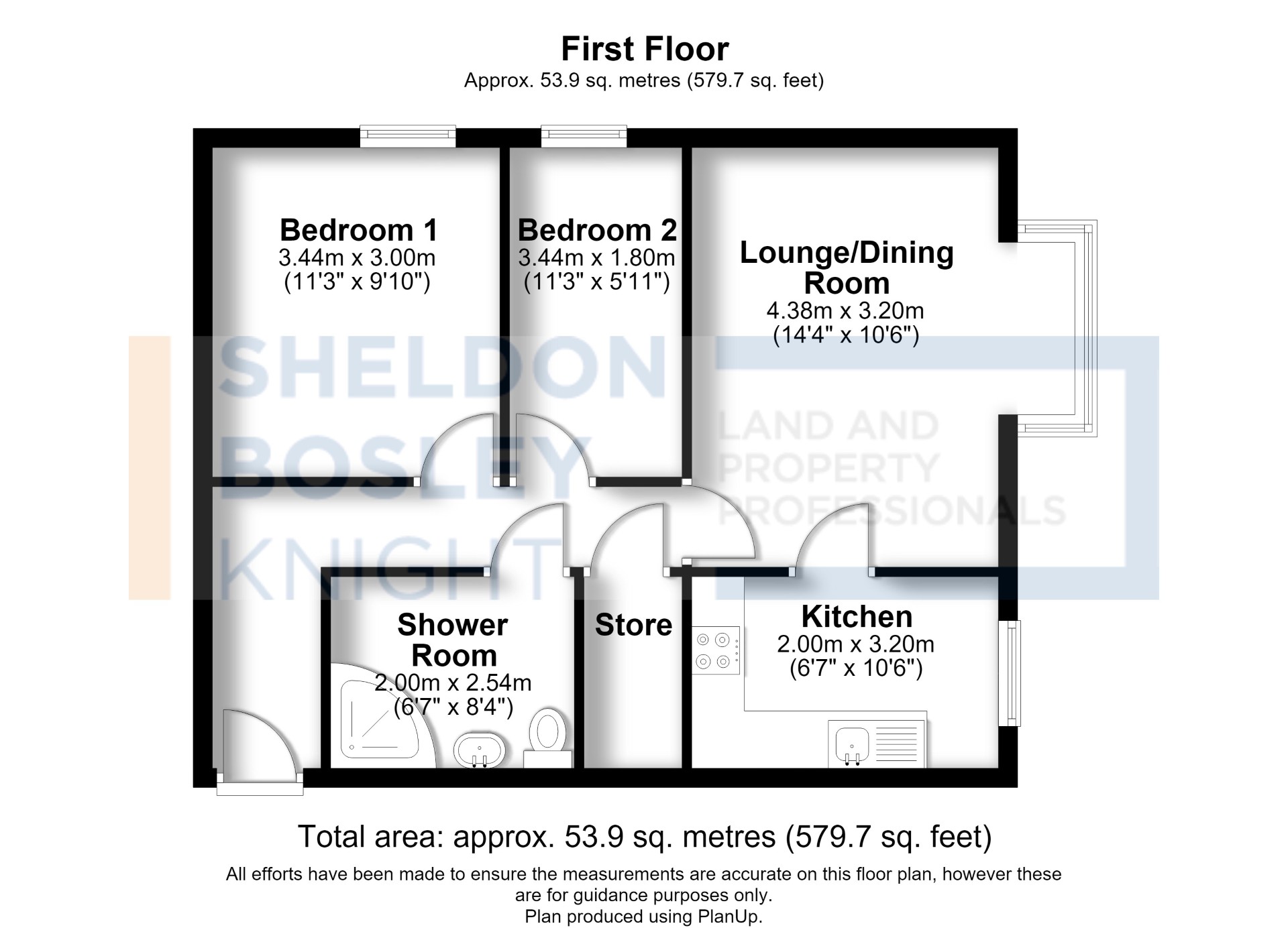 Floorplan, 2 bedroom flat for sale, Sherbourne Court Stoney Road, Coventry, CV1