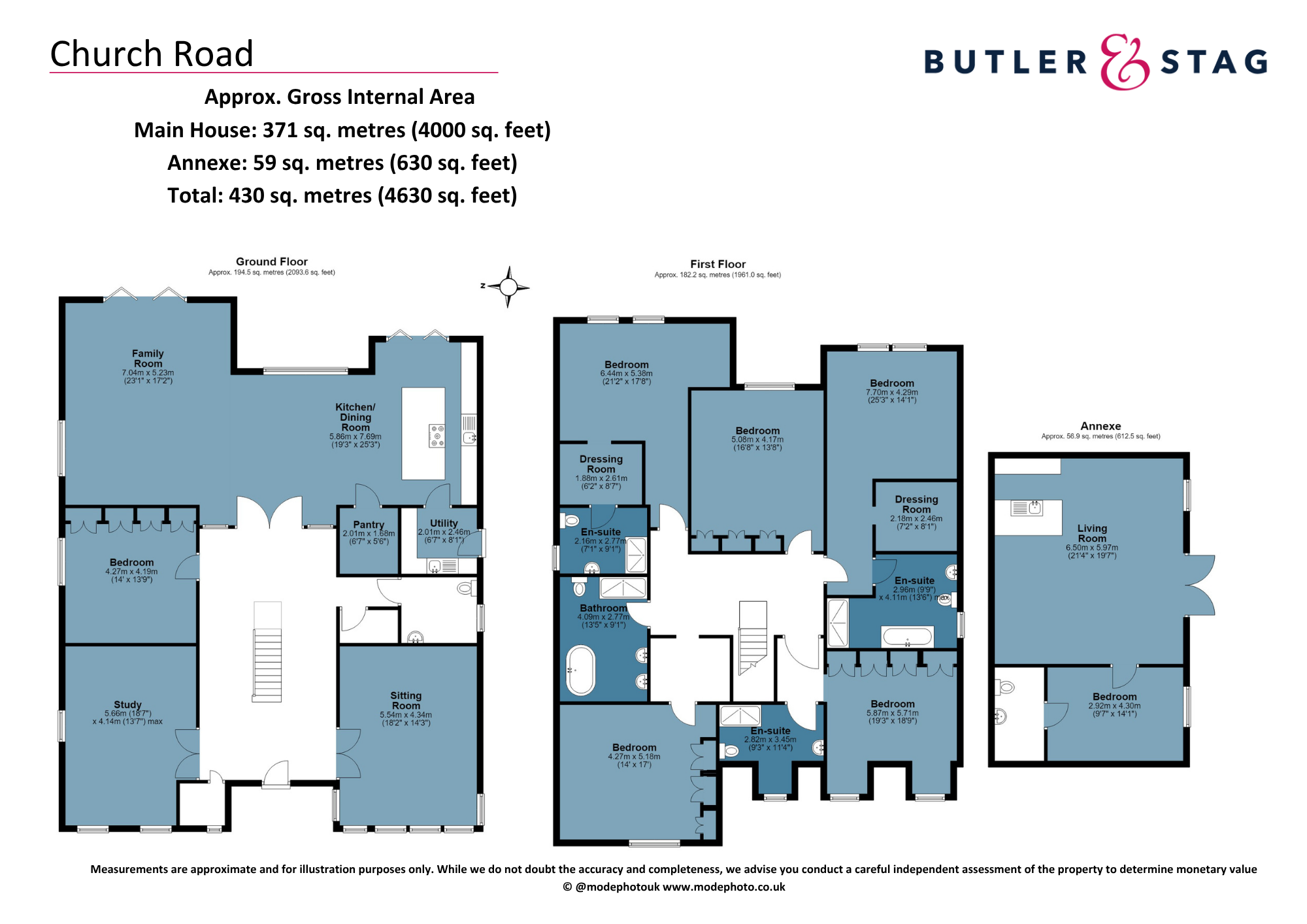 Floor plan, 6 bedroom detached house for sale, Dentra Church Road, Billericay, CM11