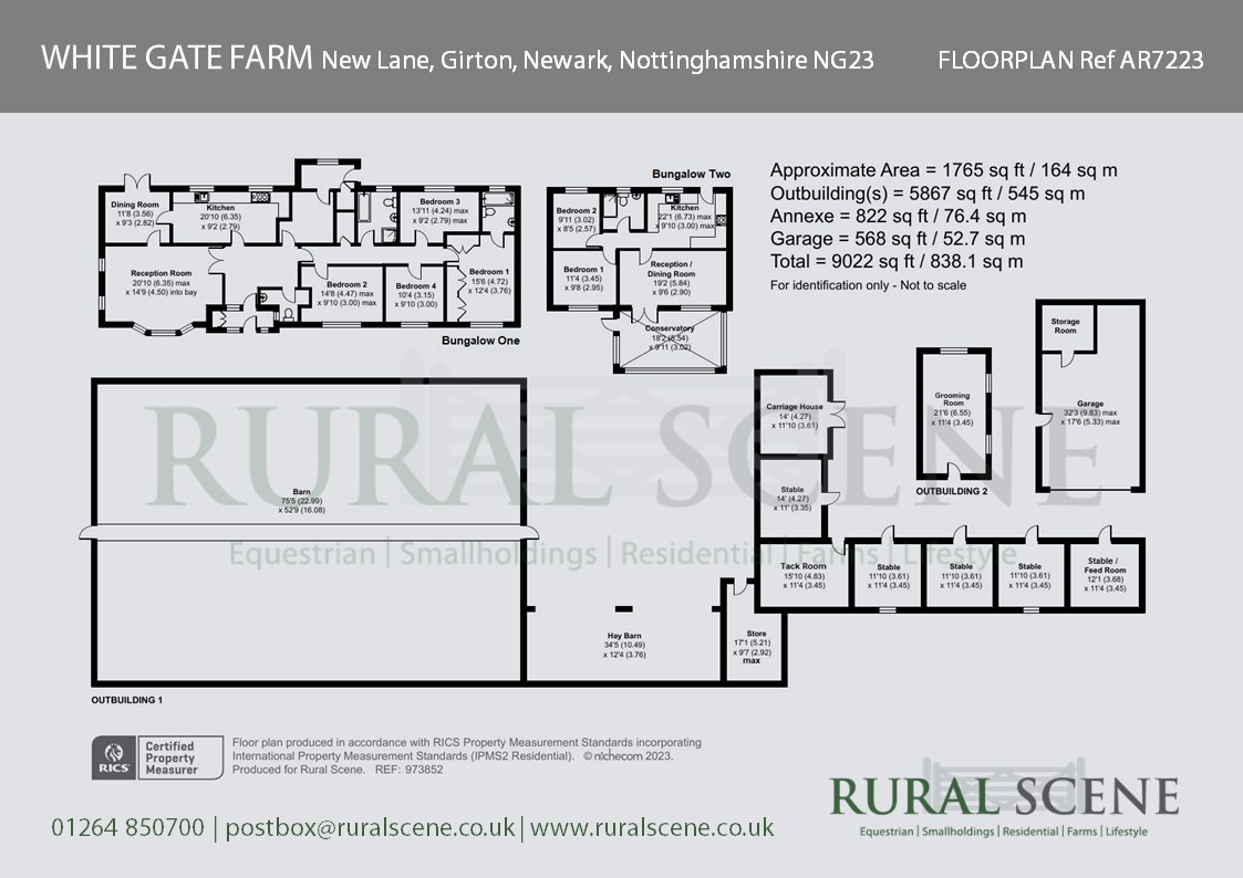 Floorplan, 4 bedroom detached bungalow for sale, White Gate Farm New Lane, Newark, NG23