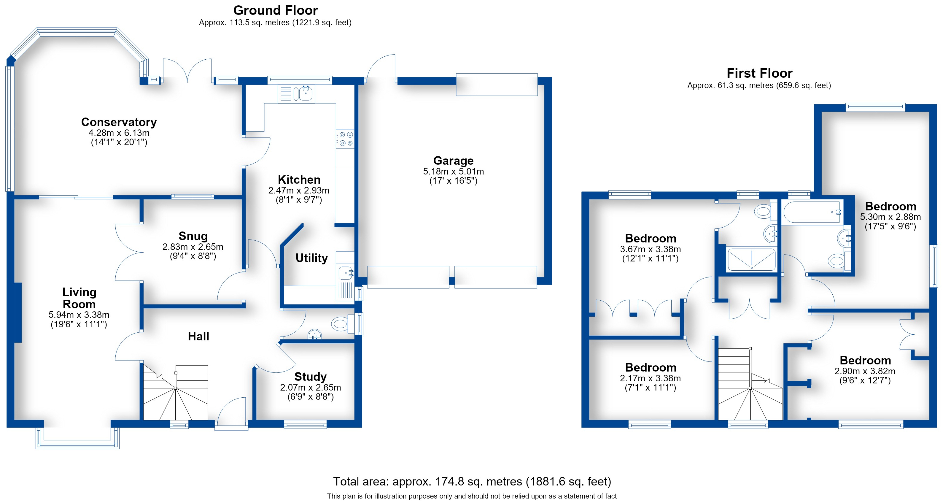 Floorplan, 4 bedroom detached house for sale, Cotton Mill Spinney, Leamington Spa, CV32
