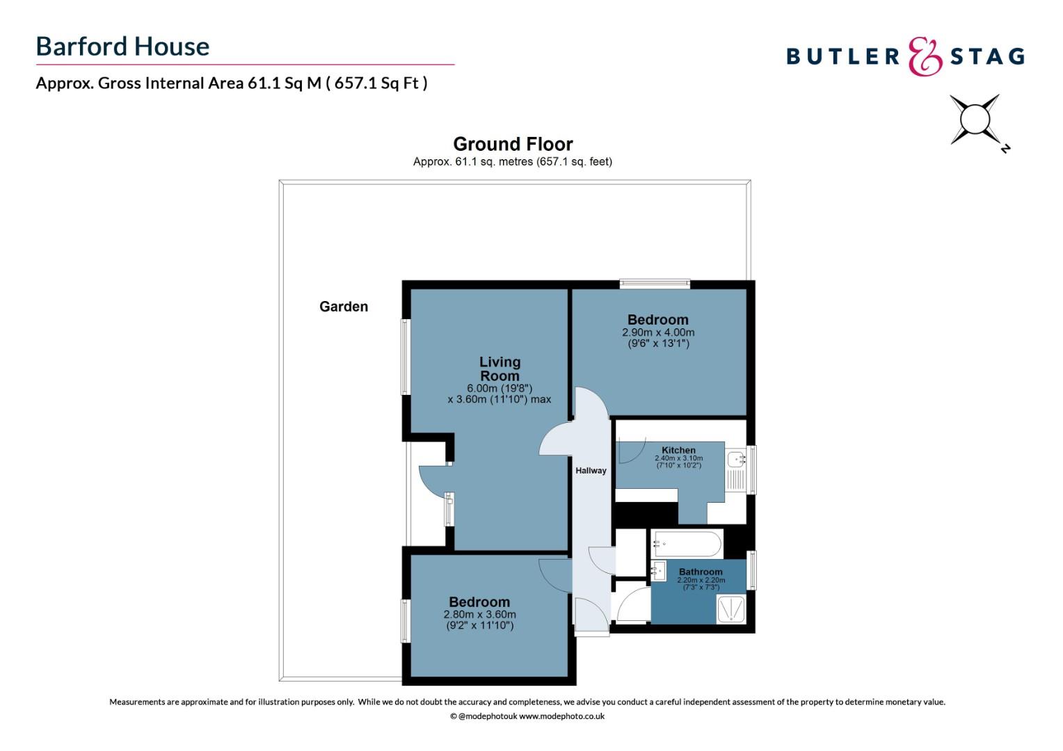 Floor plan, 2 bedroom maisonette for sale, Barford House, Bow, E3