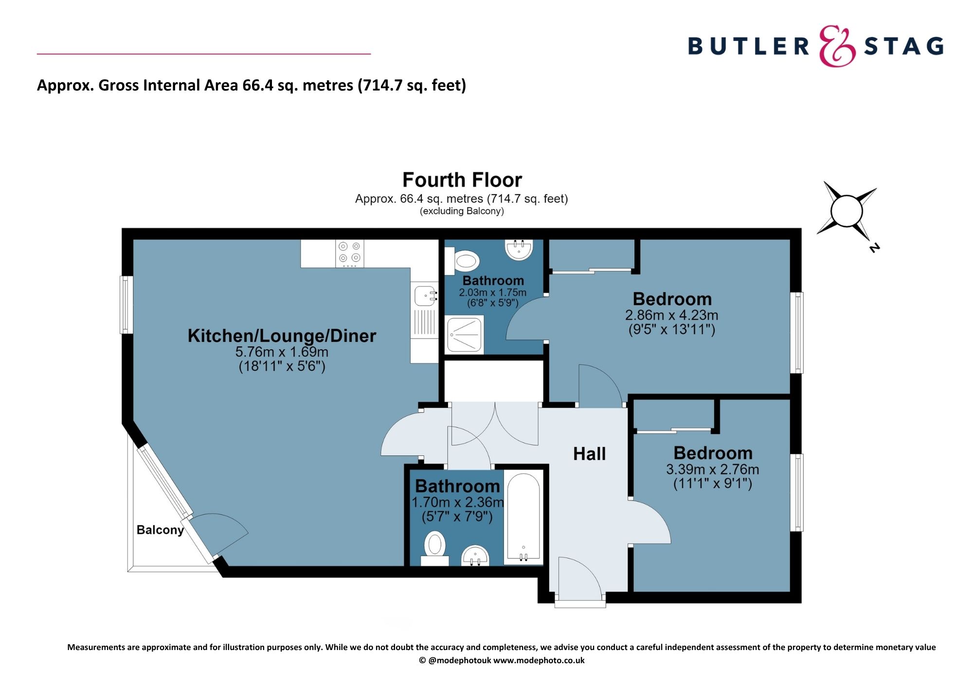 Floor plan, 2 bedroom flat for sale, Christopher Bell Tower, London, E3