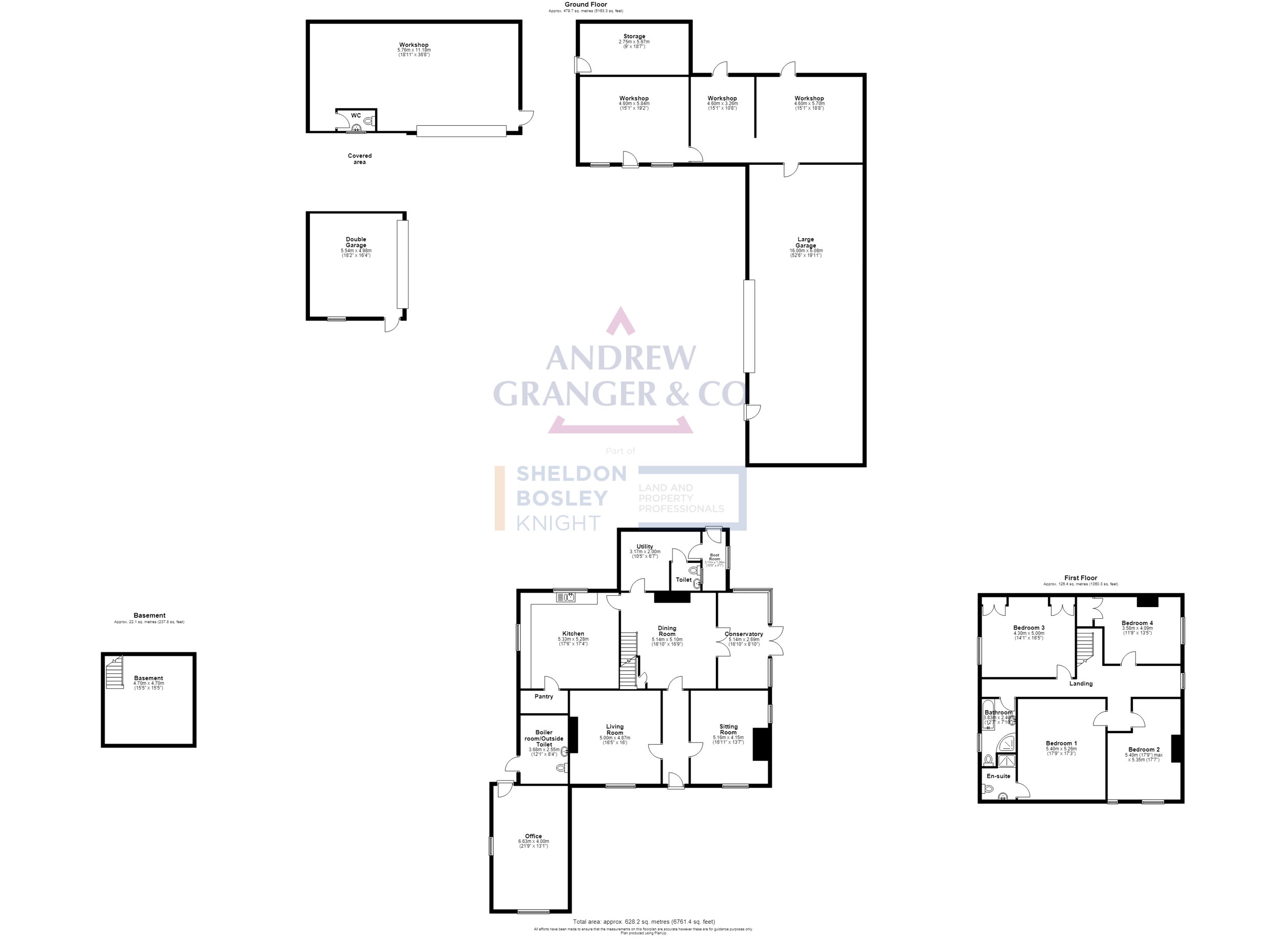 Floorplan, 4 bedroom detached house for sale, Yew Tree Farm Main Street, Leicester, LE8