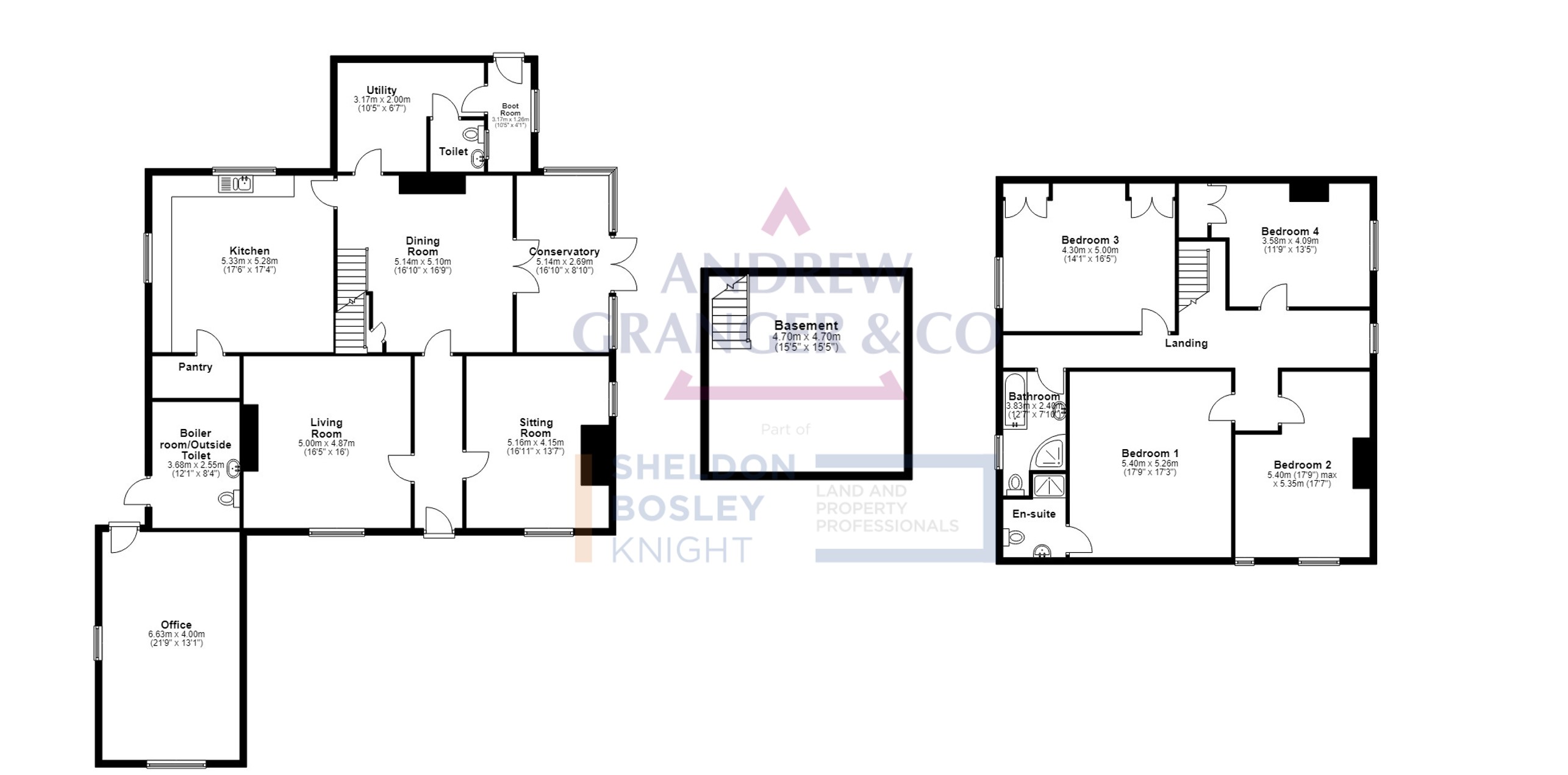 Floorplan, 4 bedroom detached house for sale, Yew Tree Farm Main Street, Leicester, LE8