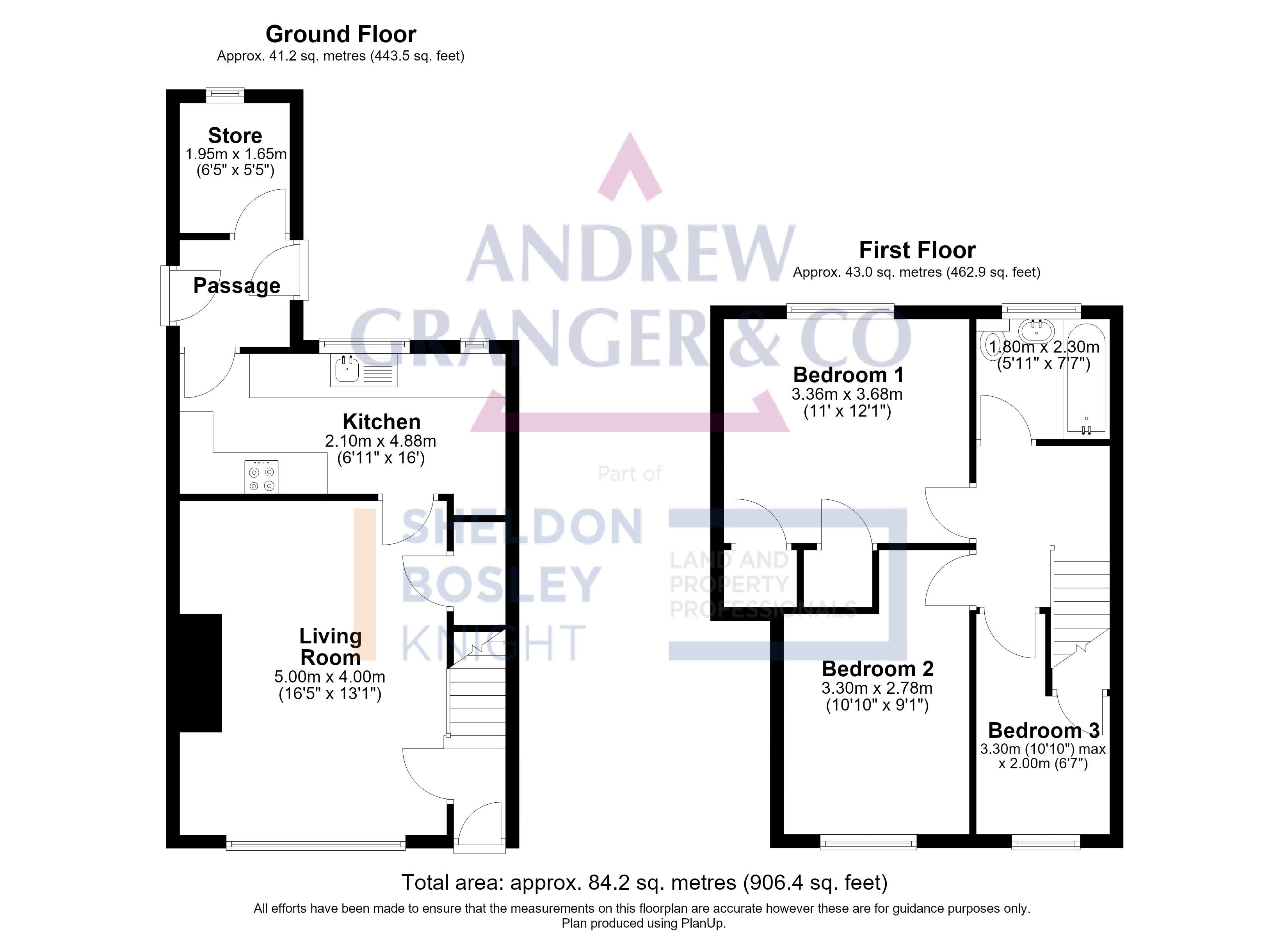 Floorplan, 3 bedroom terraced house for sale, Garnett Crescent, Leicester, LE2