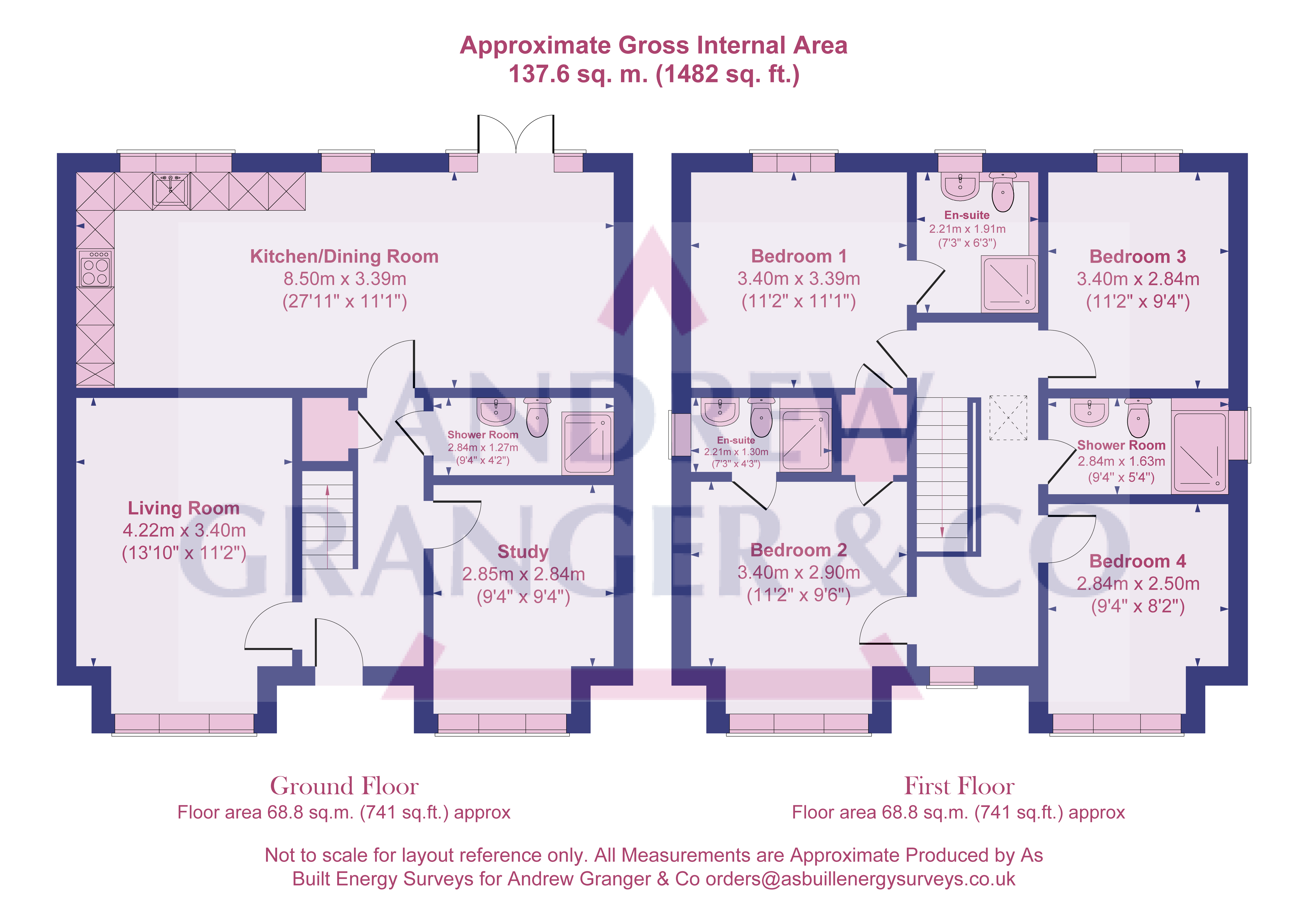 Floorplan, 4 bedroom detached house for sale, Stanton Close, Northamptonshire, NN14