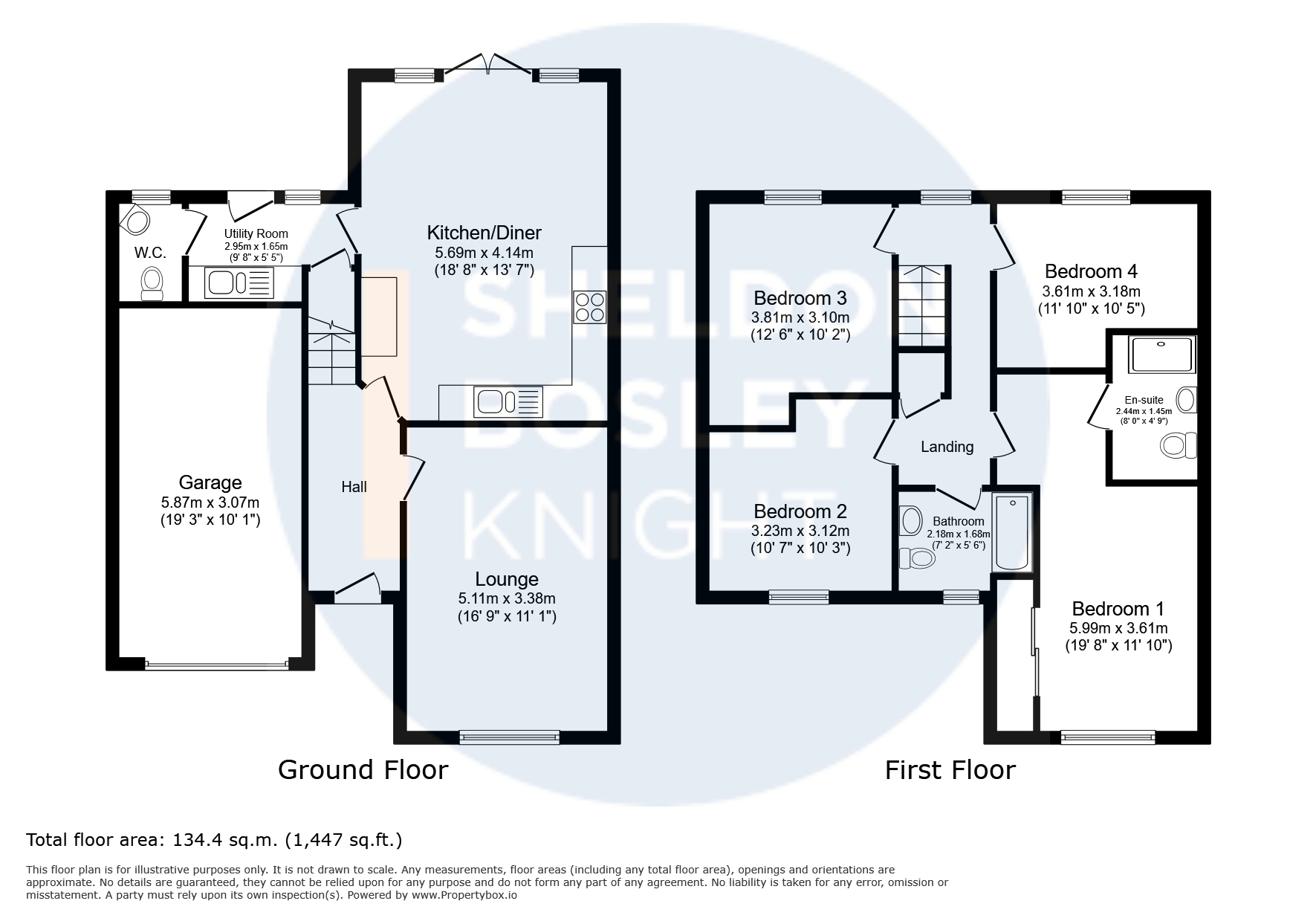 Floorplan, 4 bedroom detached house for sale, Augustus Close, Nuneaton, CV11