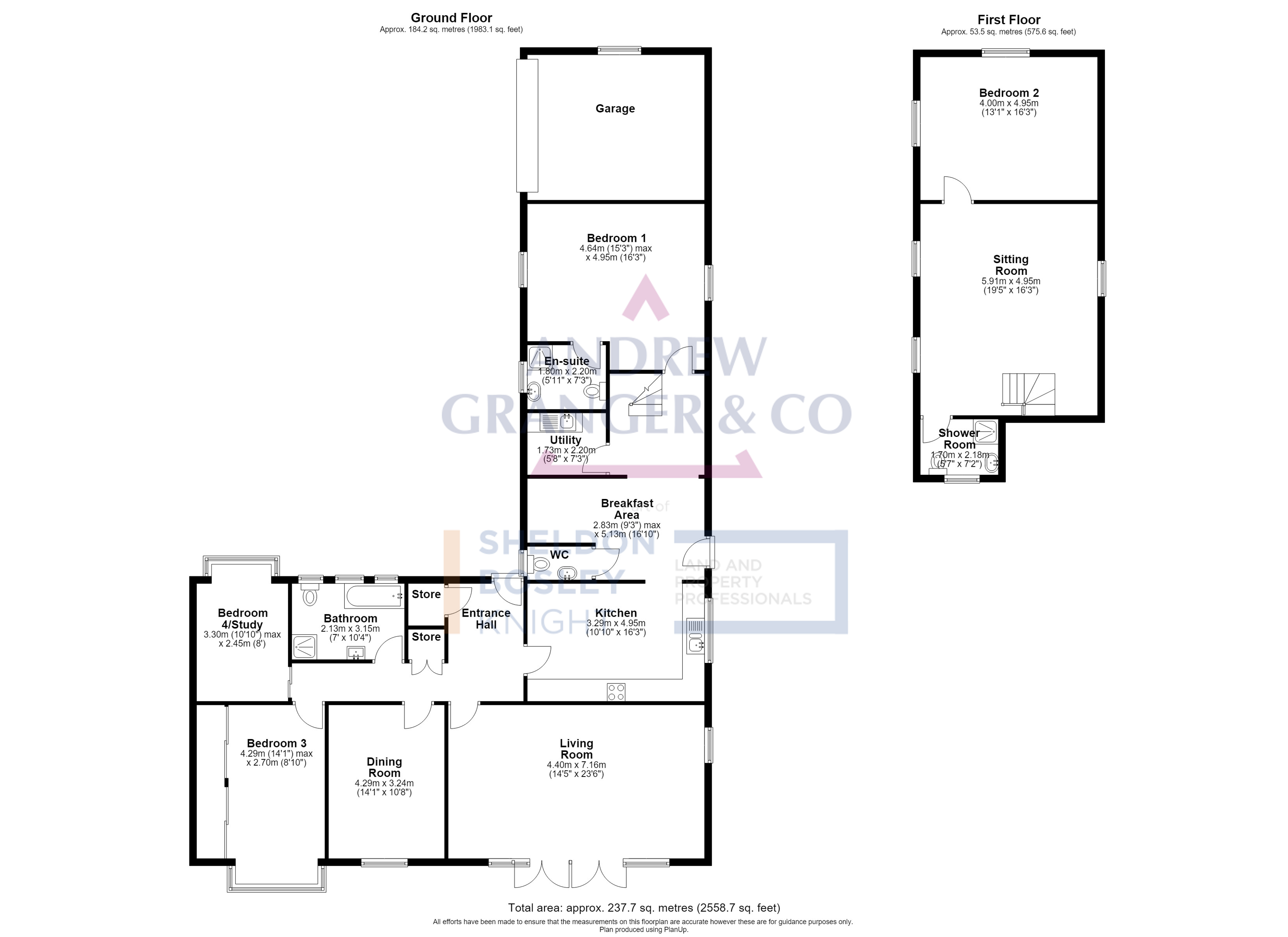 Floorplan, 4 bedroom detached house for sale, Doddington Road, Northampton, NN6