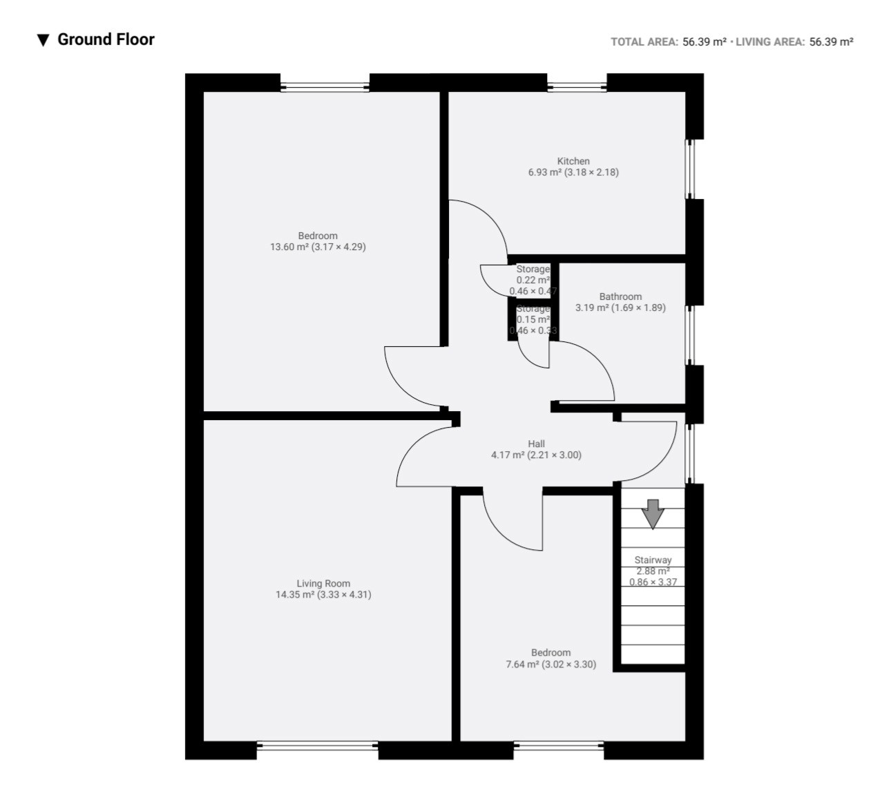 Floor plan, 2 bedroom maisonette for sale, The Windmill Hill, Coventry, CV5