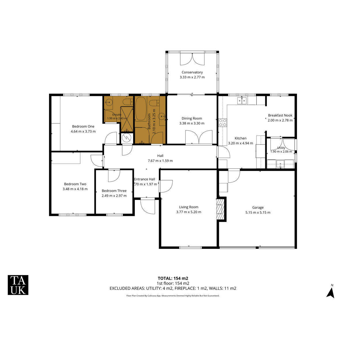 Floorplan, 3 bedroom for sale, Mill Marsh Road, Spalding, PE12