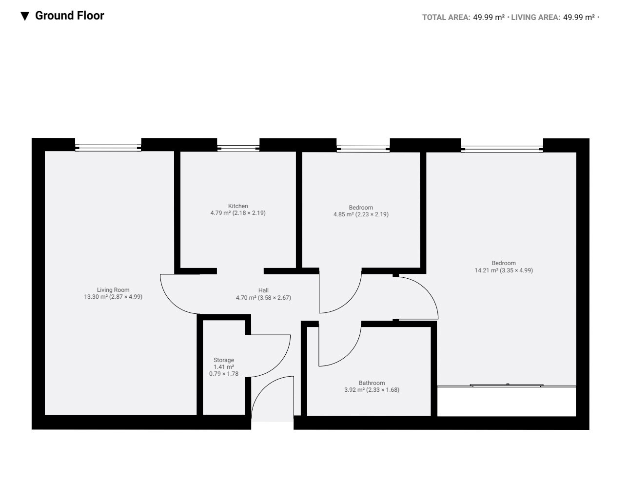Floor plan, 2 bedroom flat for sale, Westbrook Court Sutherland Avenue, Coventry, CV5