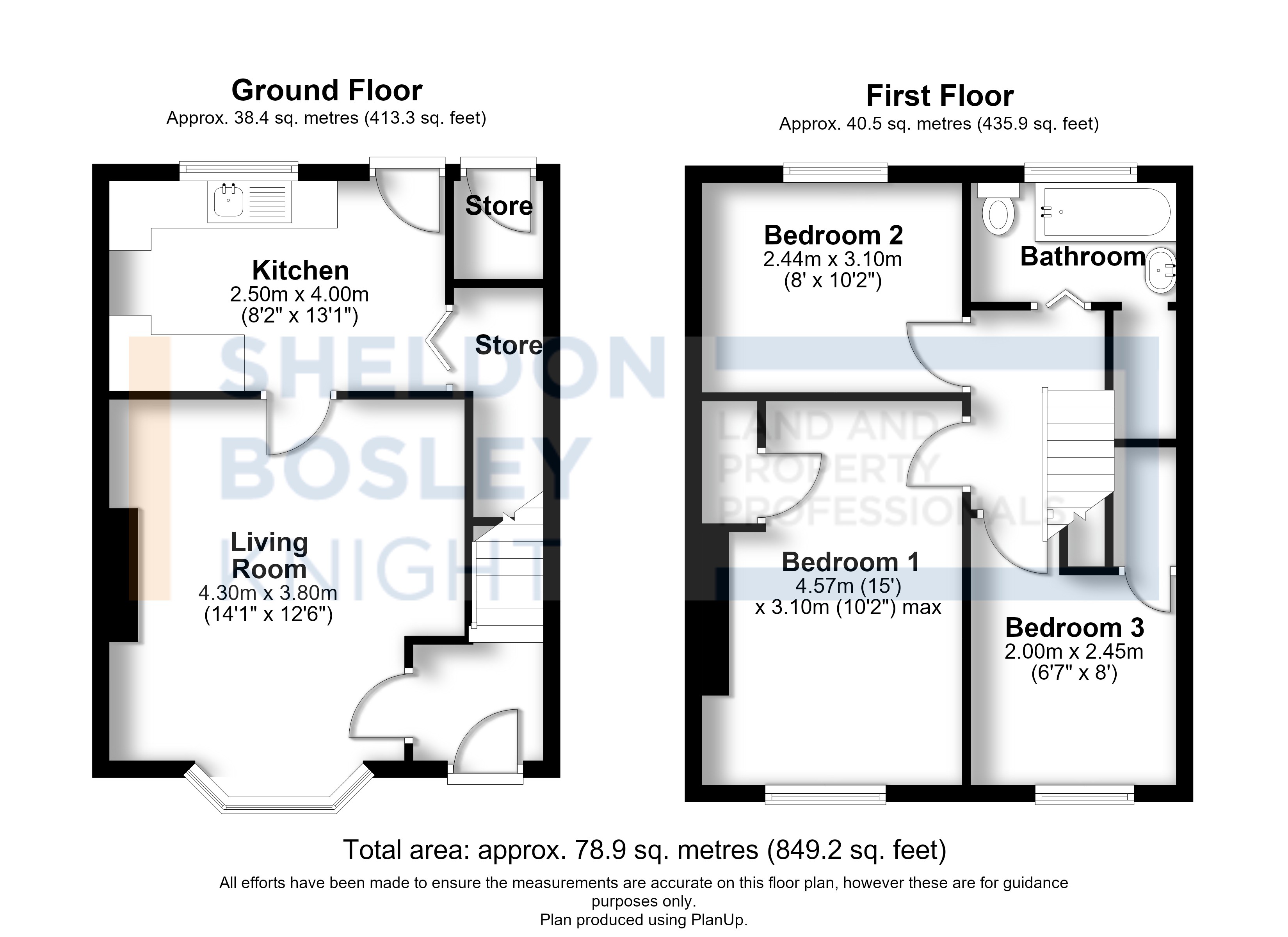Floorplan, 3 bedroom mid-terraced house for sale, Butlin Road, Coventry, CV6