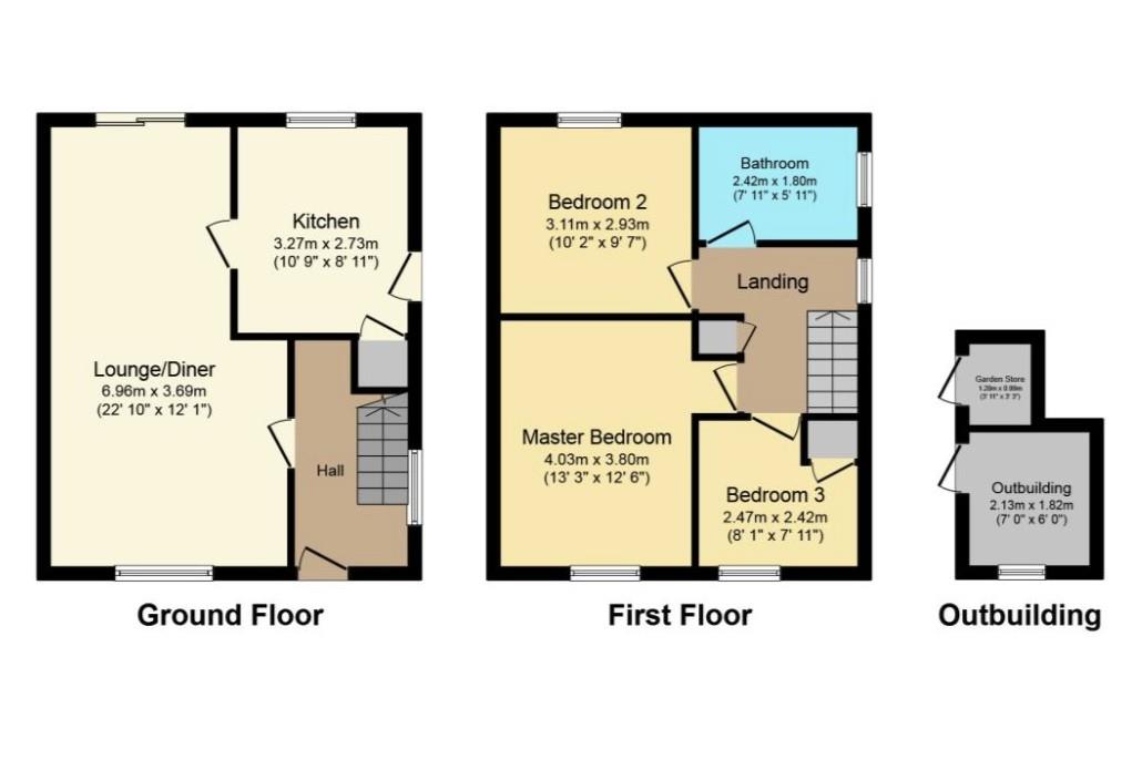 Floor plan, 3 bedroom house for sale, Latham Road, Sandbach, CW11
