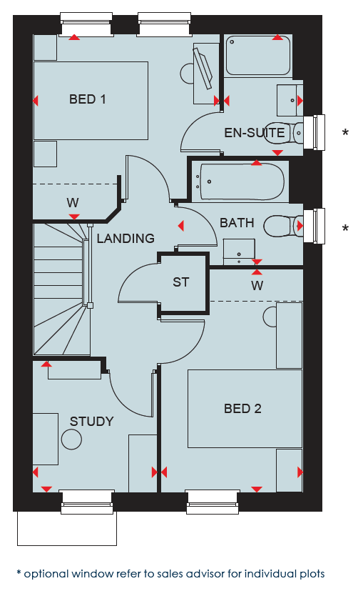 Floorplan, 3 bedroom semi detached house for sale, Plot 2 The Archford, Leicestershire, LE12