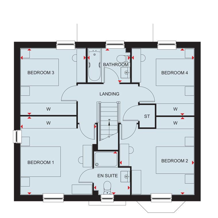 Floorplan, 4 bedroom detached house for sale, Plot 11 THE BRADGATE, Wigston, LE18