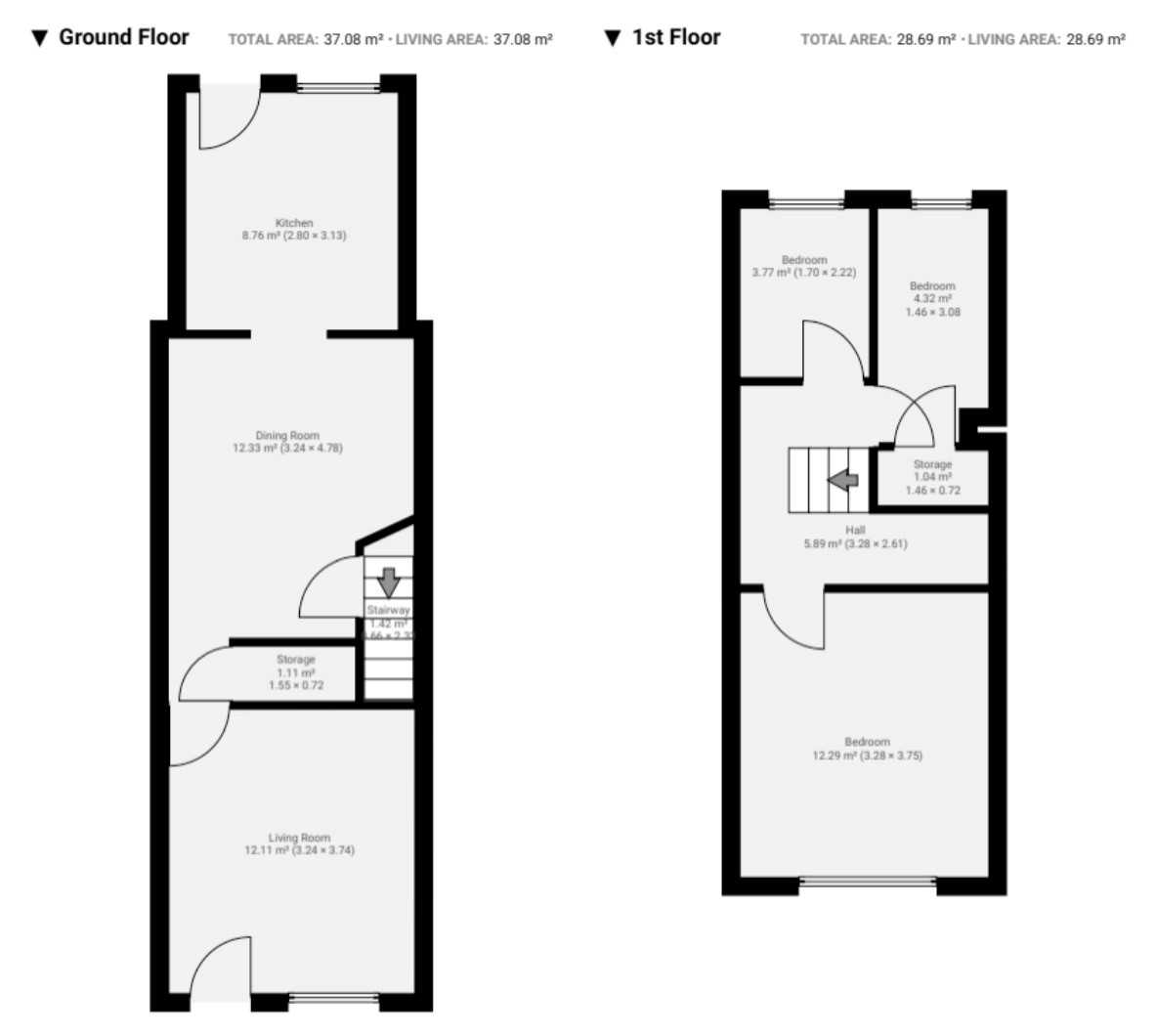 Floor plan, 3 bedroom terraced house for sale, Enfield Road, Coventry, CV2