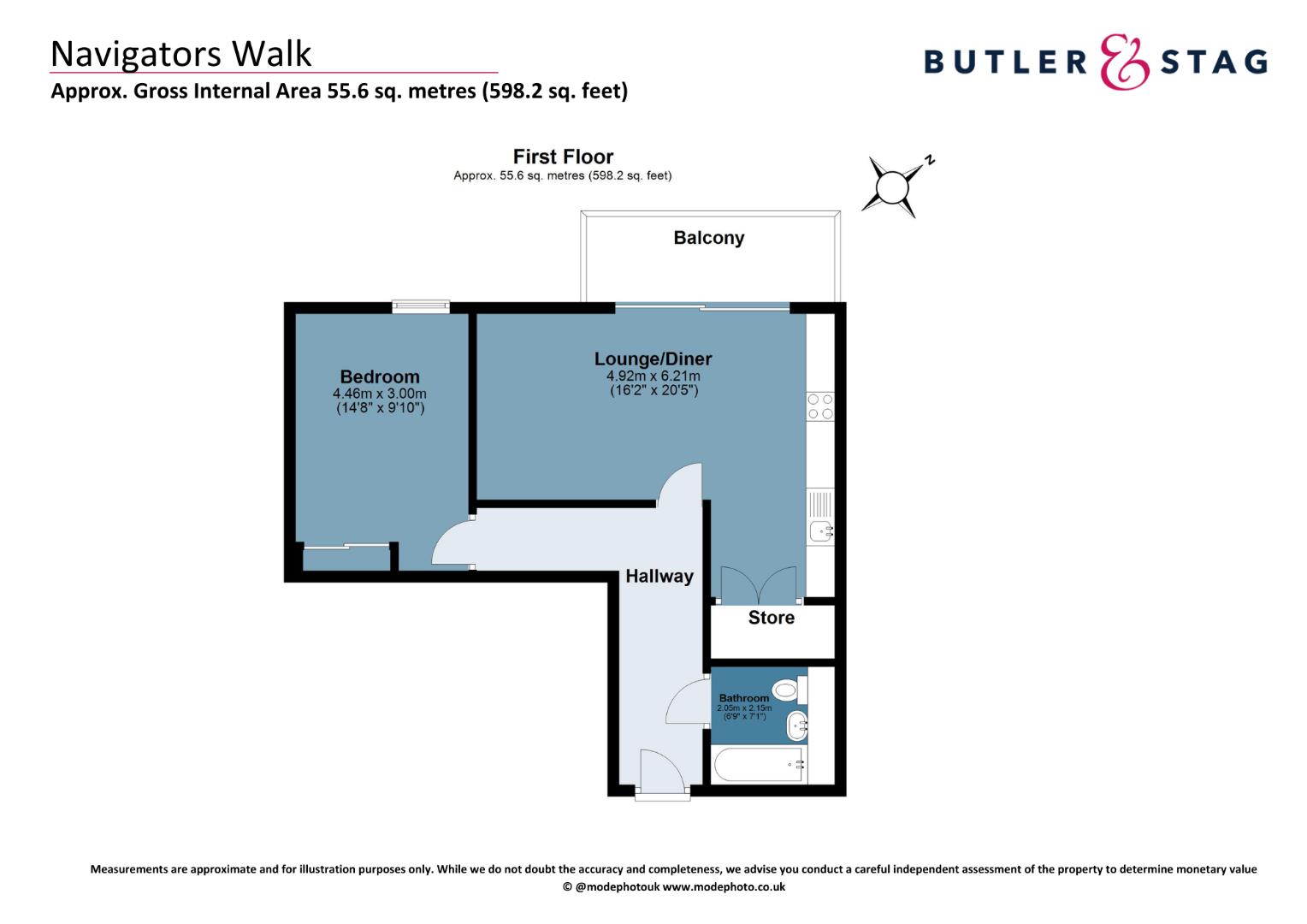 Floor plan, 1 bedroom apartment for sale, Lorimer House, London, E3