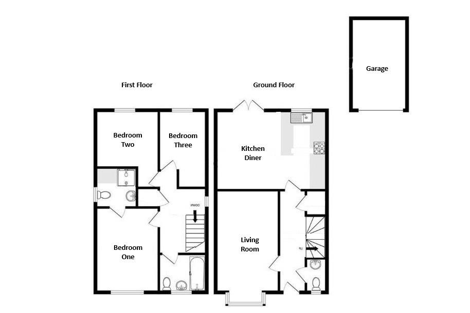 Floor plan, 3 bedroom house for sale, Samuel Twemlow Avenue, Sandbach, CW11