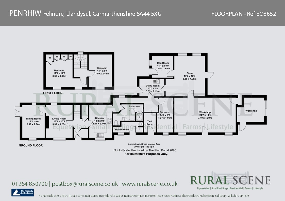 Floorplan, 3 bedroom detached house for sale, Penrhiw, Llandysul, SA44