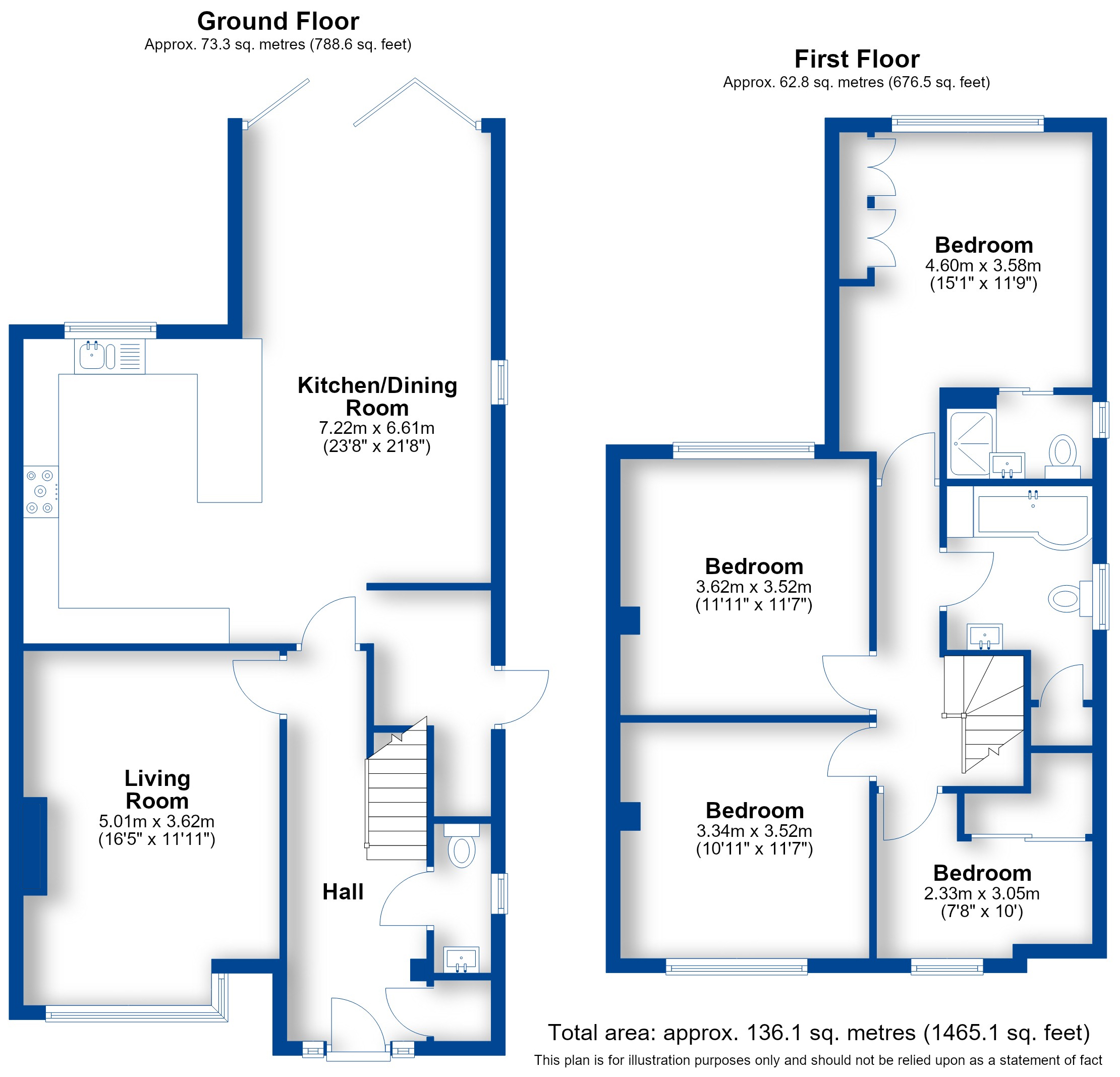 Floorplan, 4 bedroom semi detached house for sale, Kelvin Road, Leamington Spa, CV32