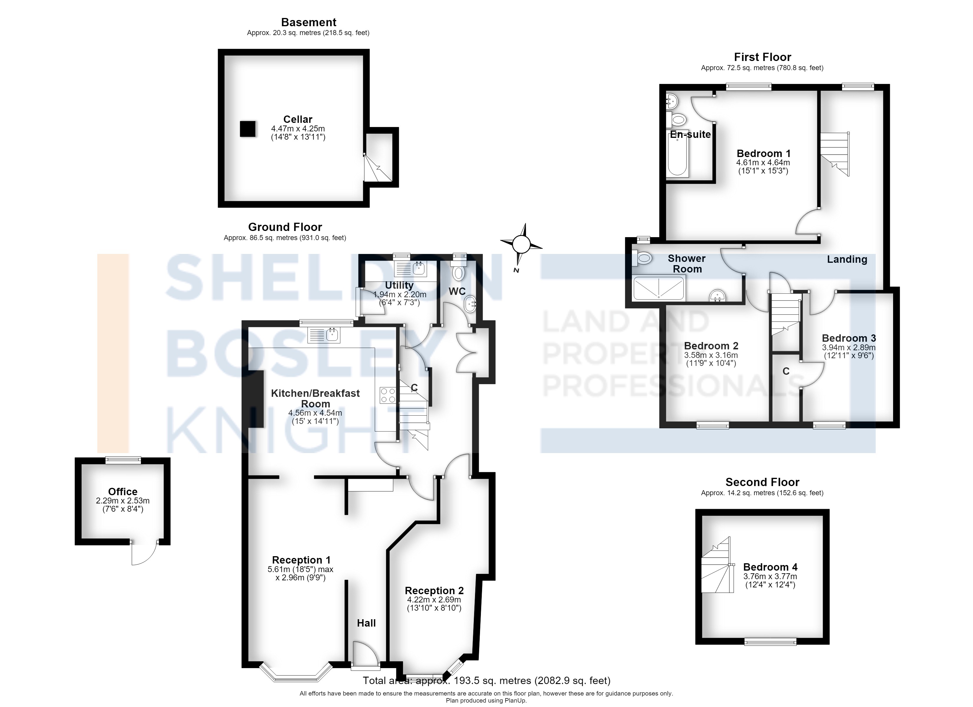 Floorplan, 4 bedroom terraced house for sale, Sheep Street, Shipston-On-Stour, CV36