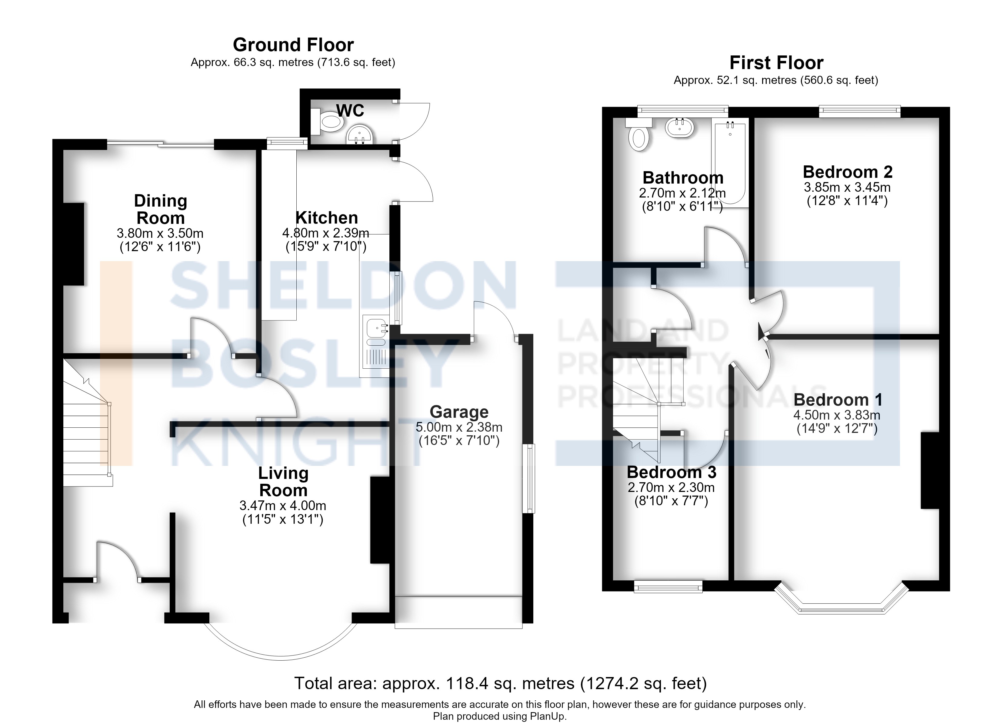 Floorplan, 3 bedroom semi detached house for sale, Higham Lane, Nuneaton, CV11