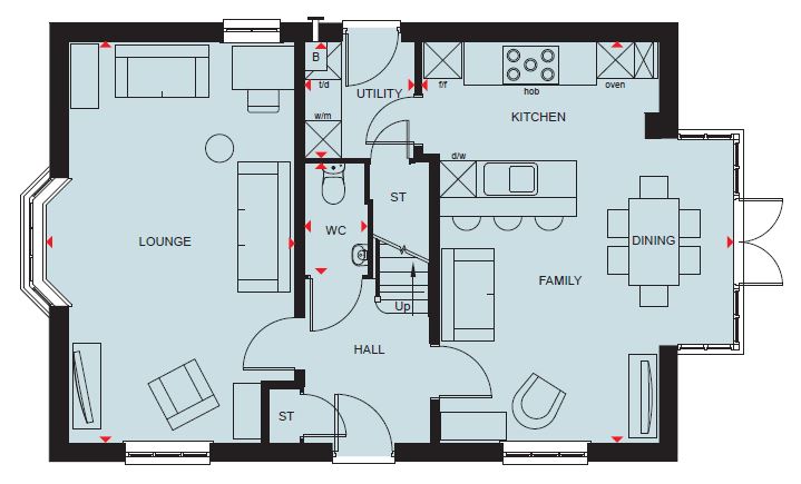 Floorplan, 4 bedroom detached house for sale, Plot 11 (THE CORNELL) Brook View, Coventry, CV5