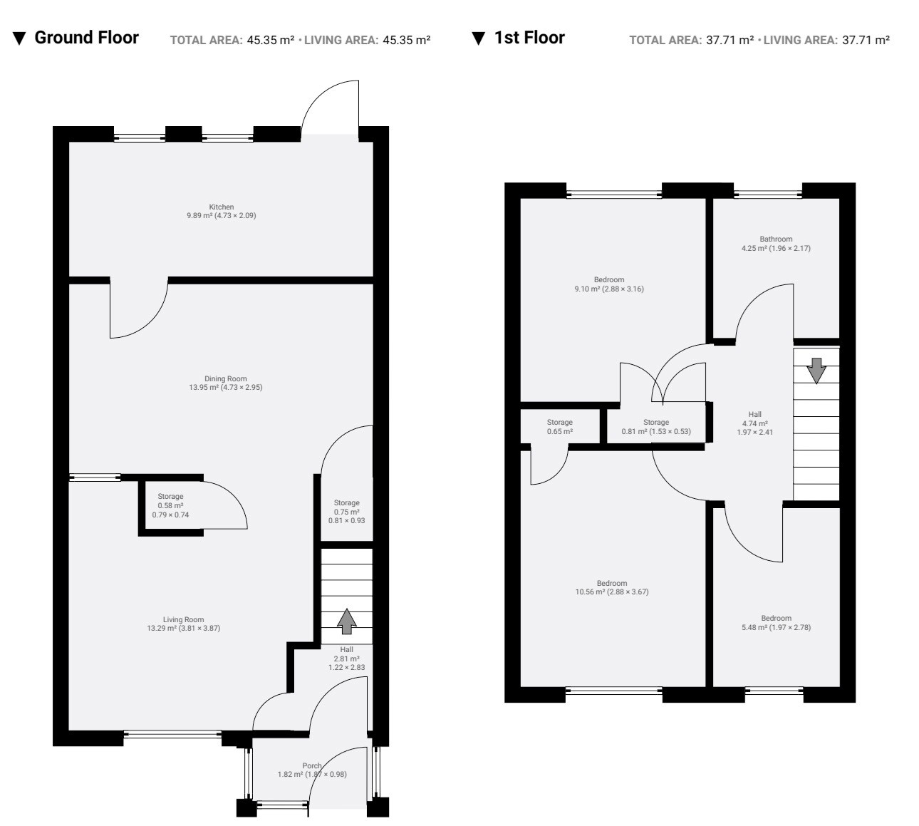 Floor plan, 3 bedroom terraced house for sale, Jobs Lane, Coventry, CV4