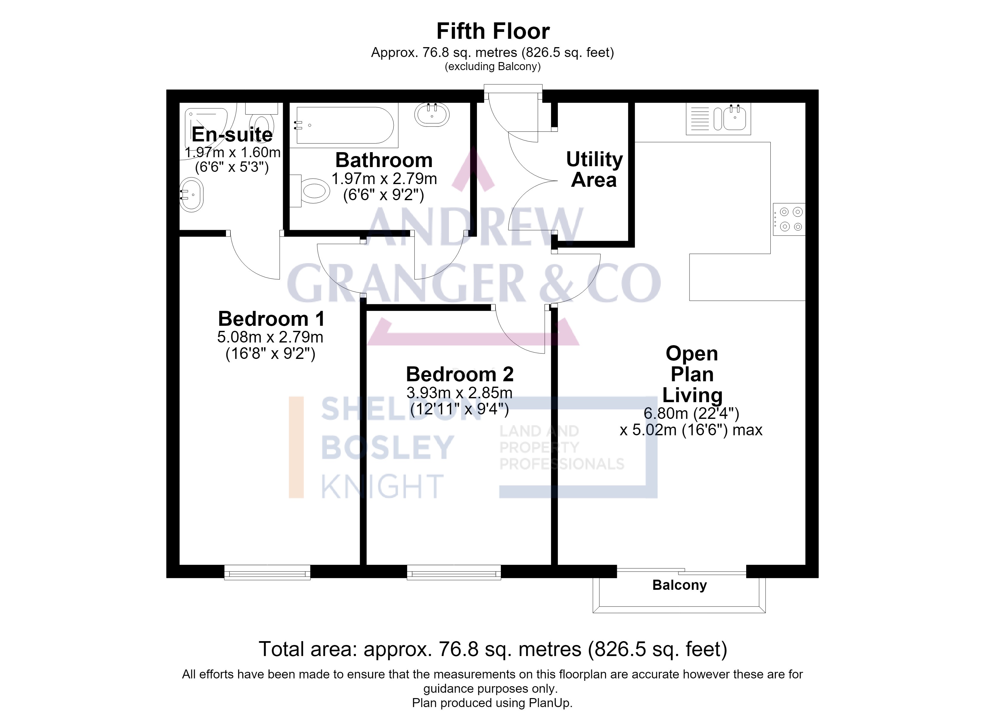 Floorplan, 2 bedroom flat for sale, Phoenix Square, Leicester, LE1