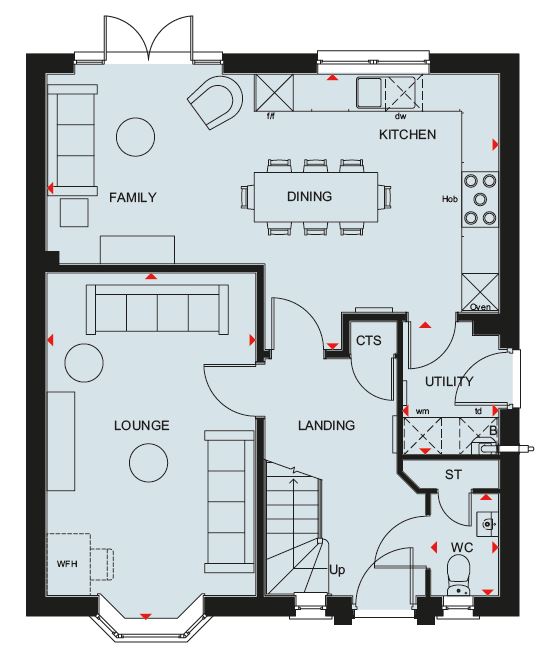Floorplan, 4 bedroom detached house for sale, Plot 254 THE KIRKDALE, Leicester, LE18