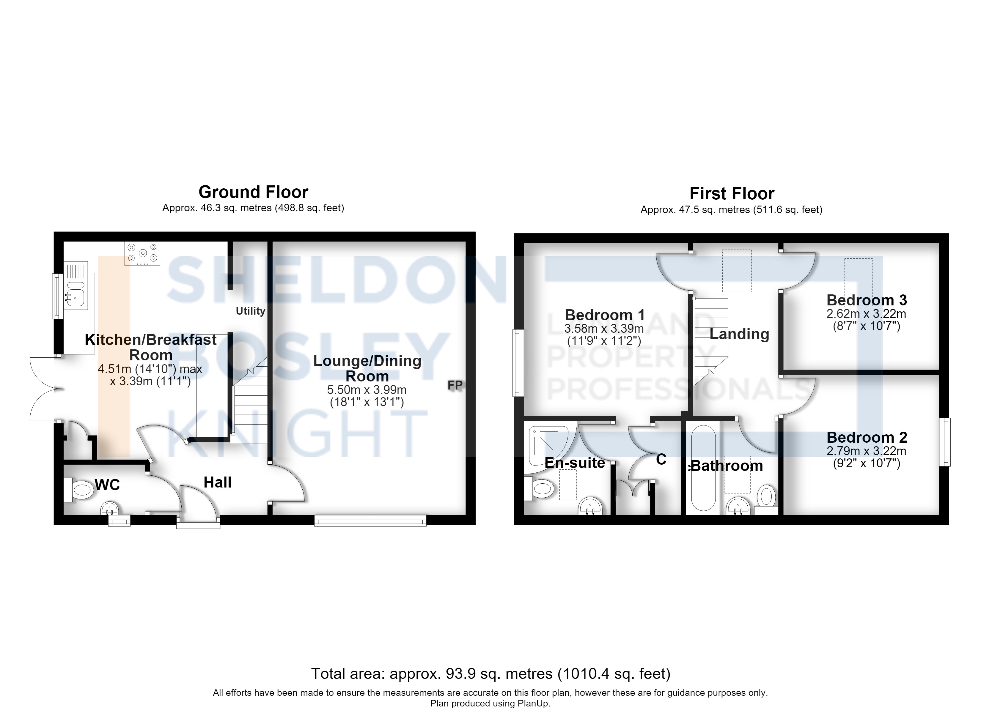 Floorplan, 3 bedroom semi detached barn conversion for sale, Iffers Barn Main Street, Evesham, WR11