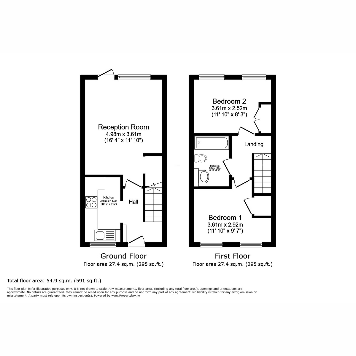 Floor plan, 2 bedroom for sale, Walled Meadow, Andover, SP10