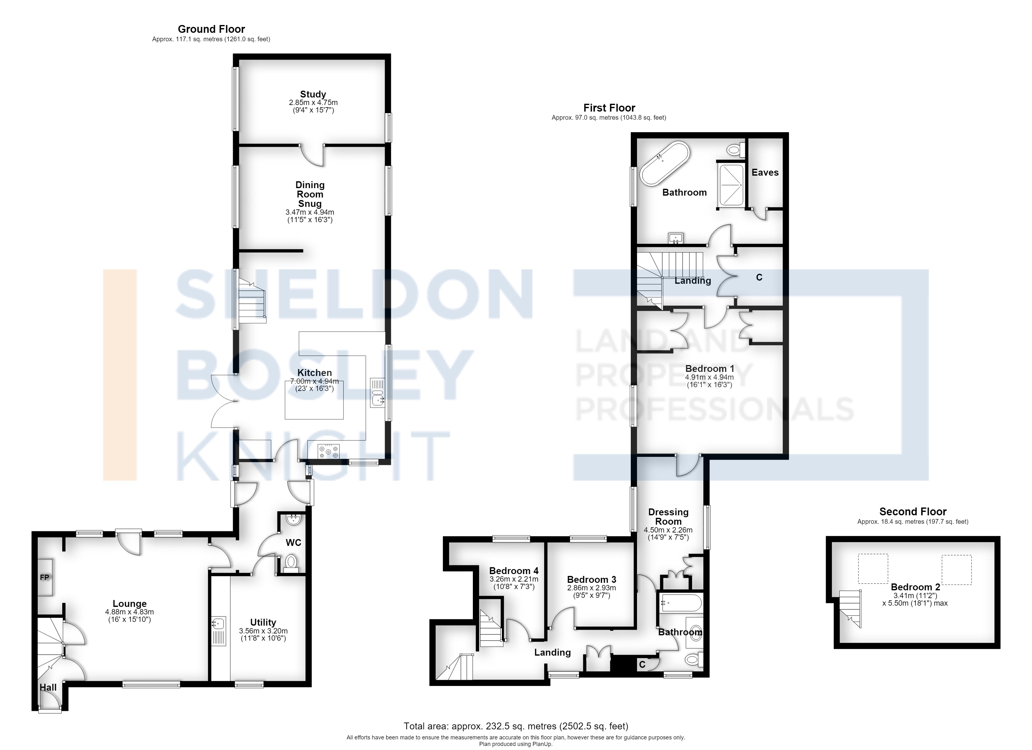 Floorplan, 4 bedroom semi detached house for sale, Church Cottage, Southam, CV47