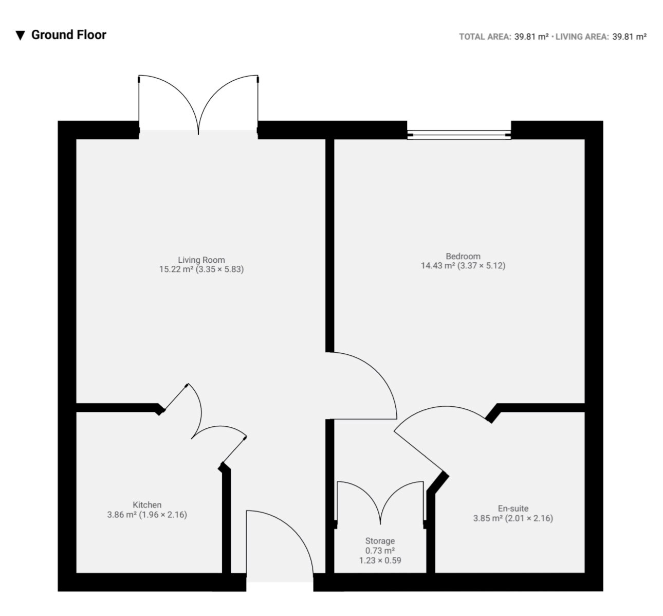 Floor plan, 1 bedroom flat for sale, Boveney Bede Village Hospital Lane, Bedworth, CV12